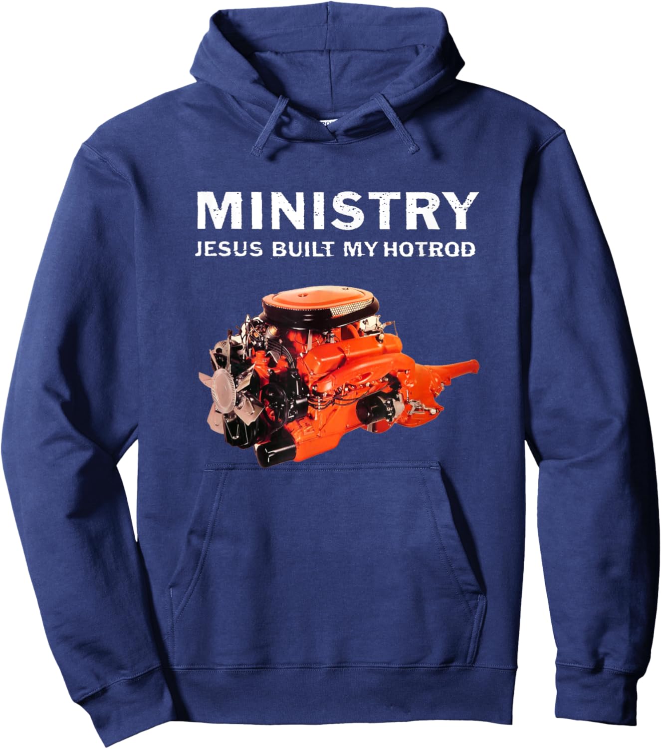 Ministry - Official Merchandise - Jesus Built My Hotrod Hoodie - Hoodie | Navy