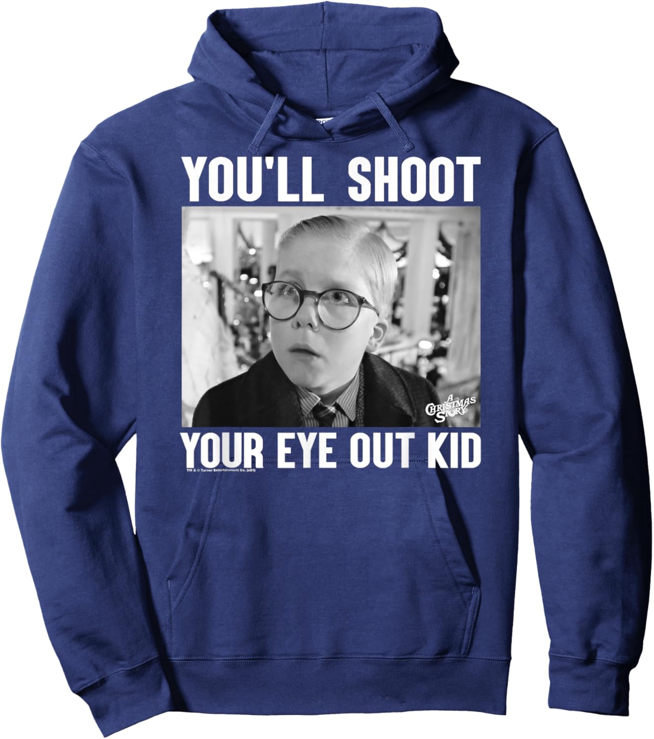 A Christmas Story Sad Ralphie Black and White Photo Holiday Hoodie - Hoodie | Navy
