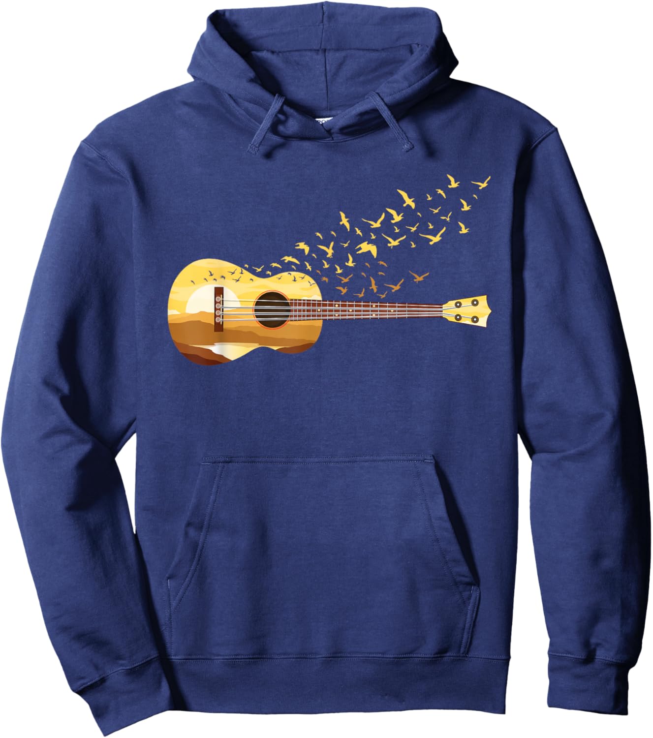Scenic Uke Guitar - Ukulele Lover Guitar Ukulelist Hoodie - Hoodie | Navy