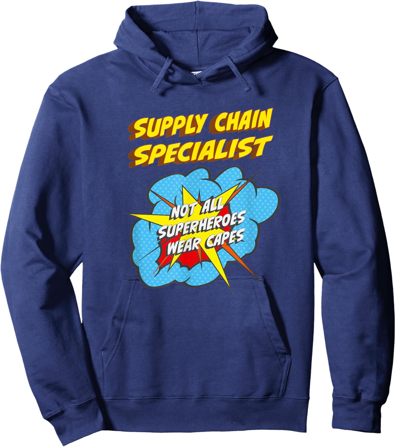 Supply Chain Specialist Funny Superhero Job Hoodie - Hoodie | Navy