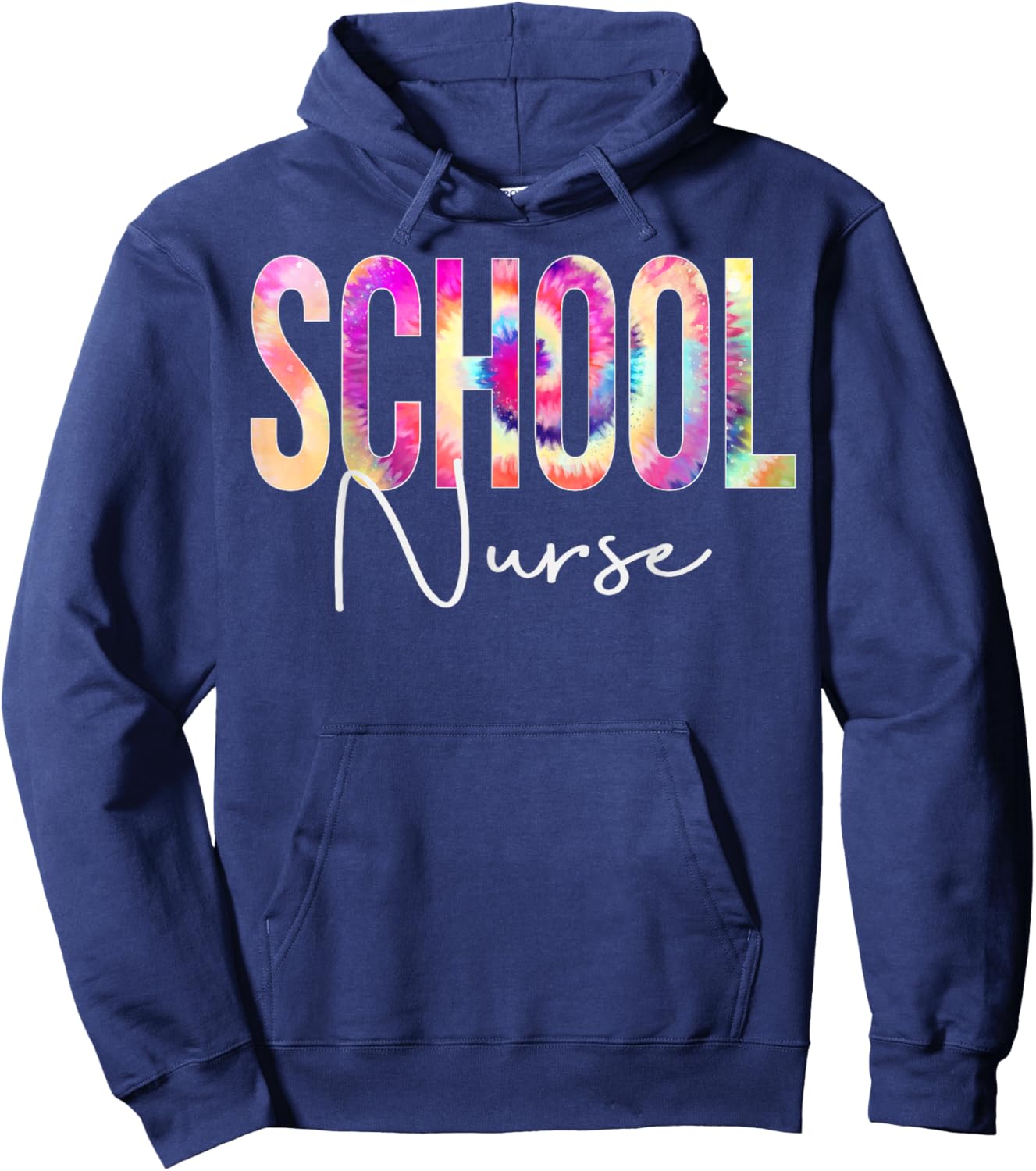 School Nurse Tie Dye Back To School women appreciation Hoodie - Hoodie | Navy