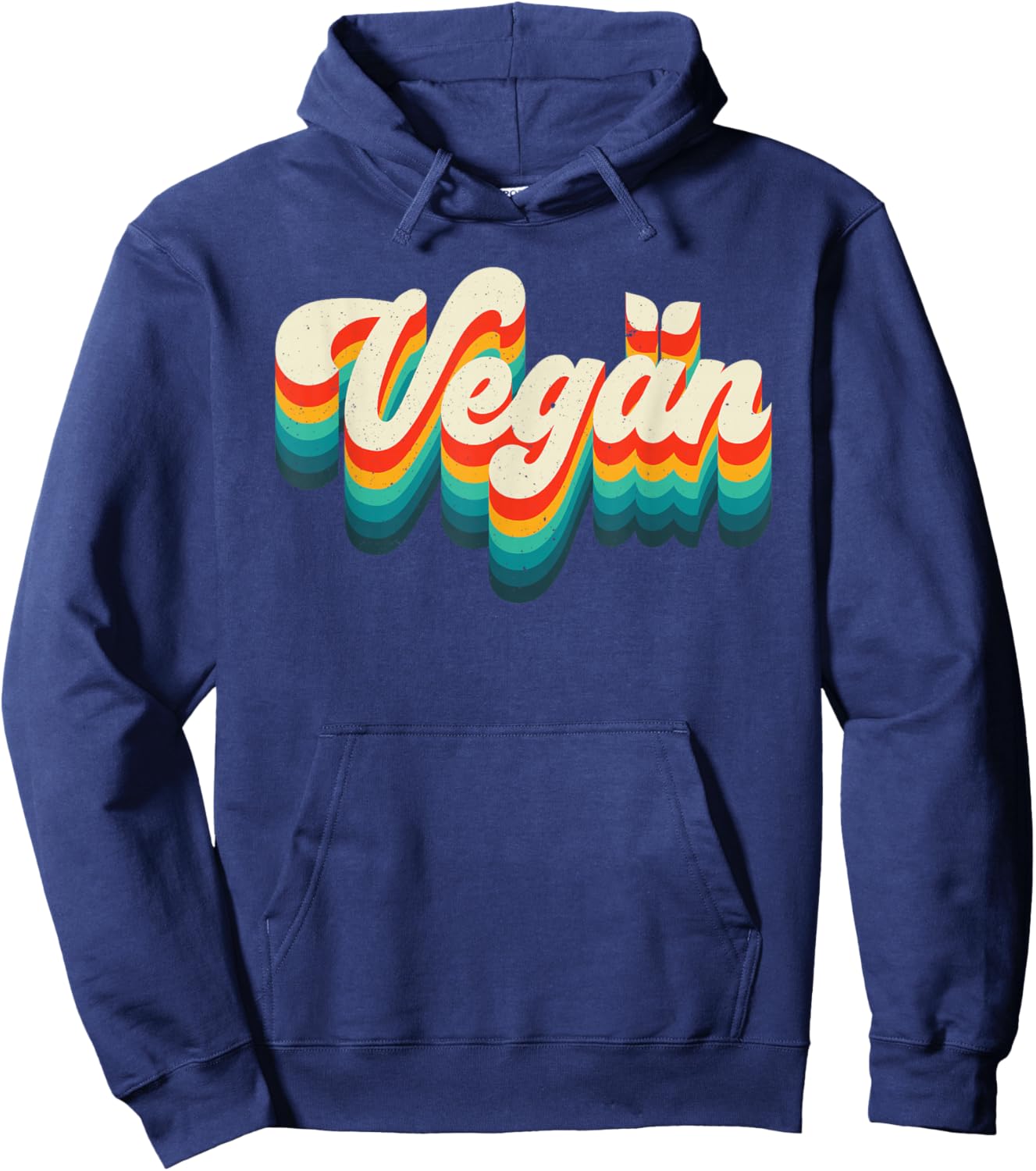 Retro Vegan Shirt Women Men Kids Hoodie - Hoodie | Navy