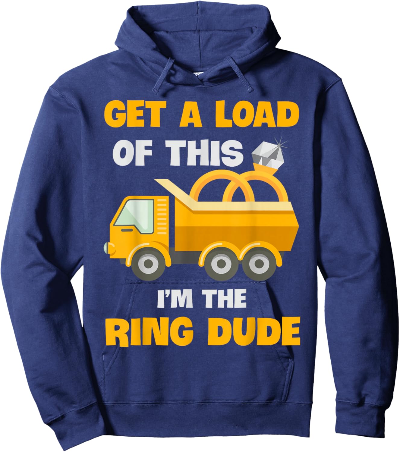 Ring Dude Wedding Truck Boy Bearer Security Hoodie - Hoodie | Navy