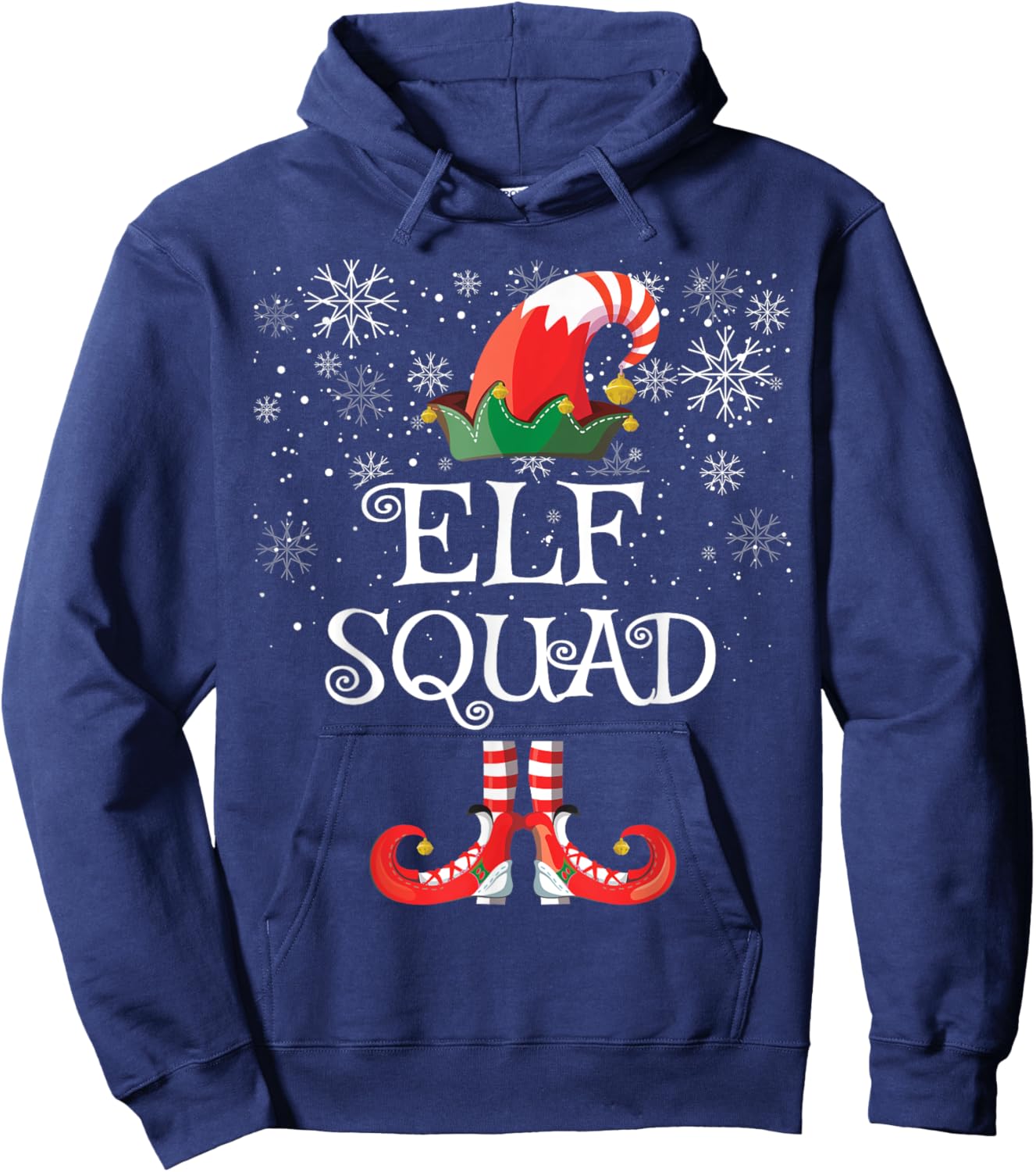 Elf Squad Shirt Funny Family Matching Christmas Hoodie - Hoodie | Navy