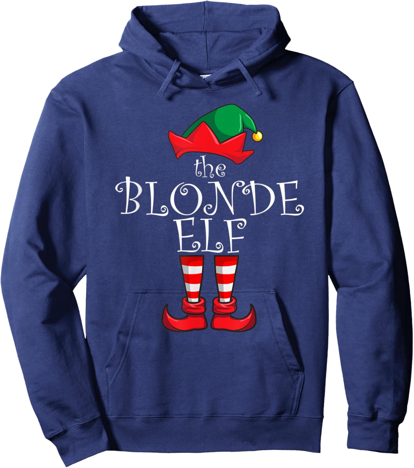 Blonde Elf Matching Family Christmas Party Pajama Blonde Elf Hoodie - Hoodie | Navy