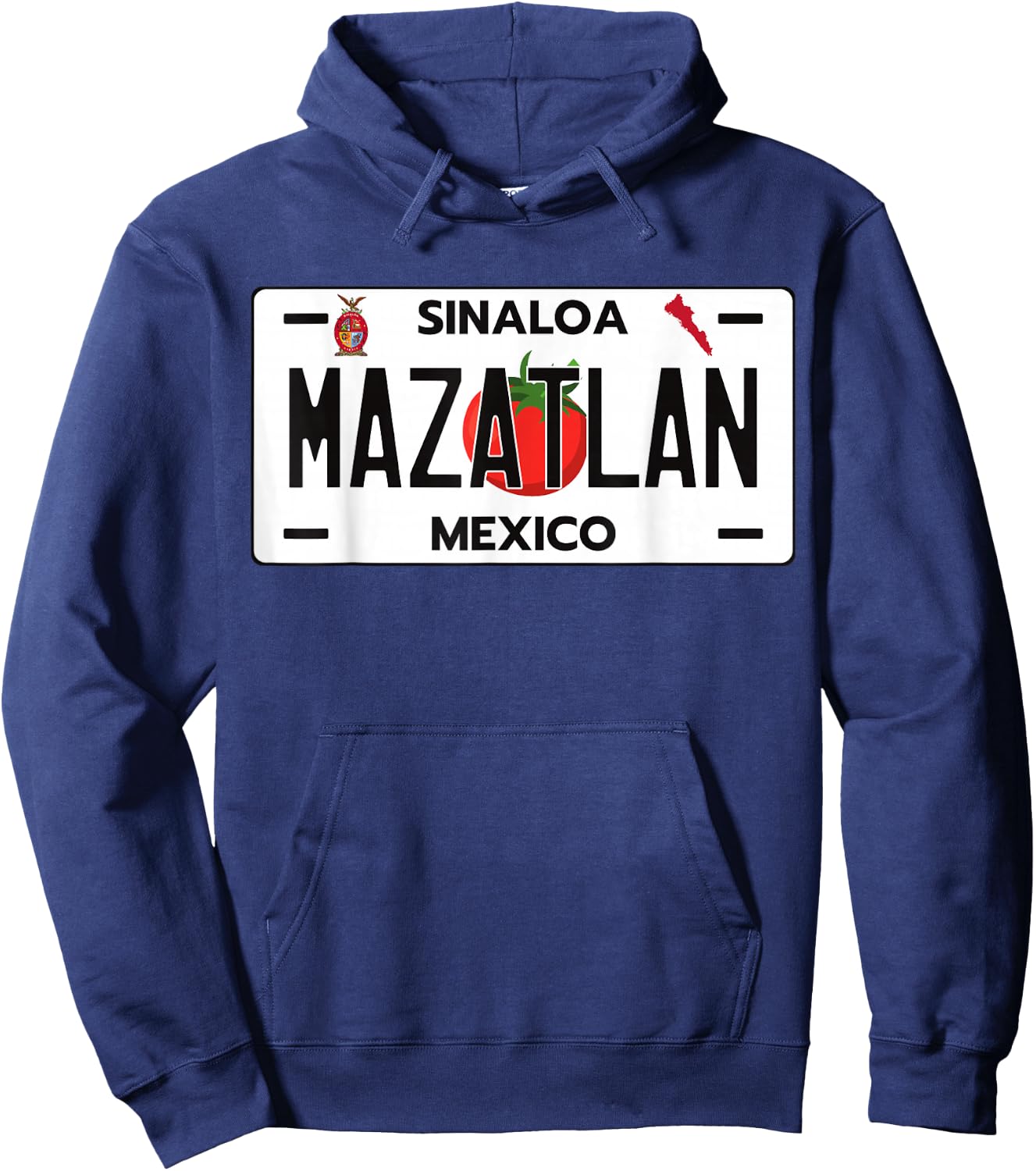 Mazatlan License Plate, Mazatlan Sinaloa, Mazatlan Hoodie - Hoodie | Navy