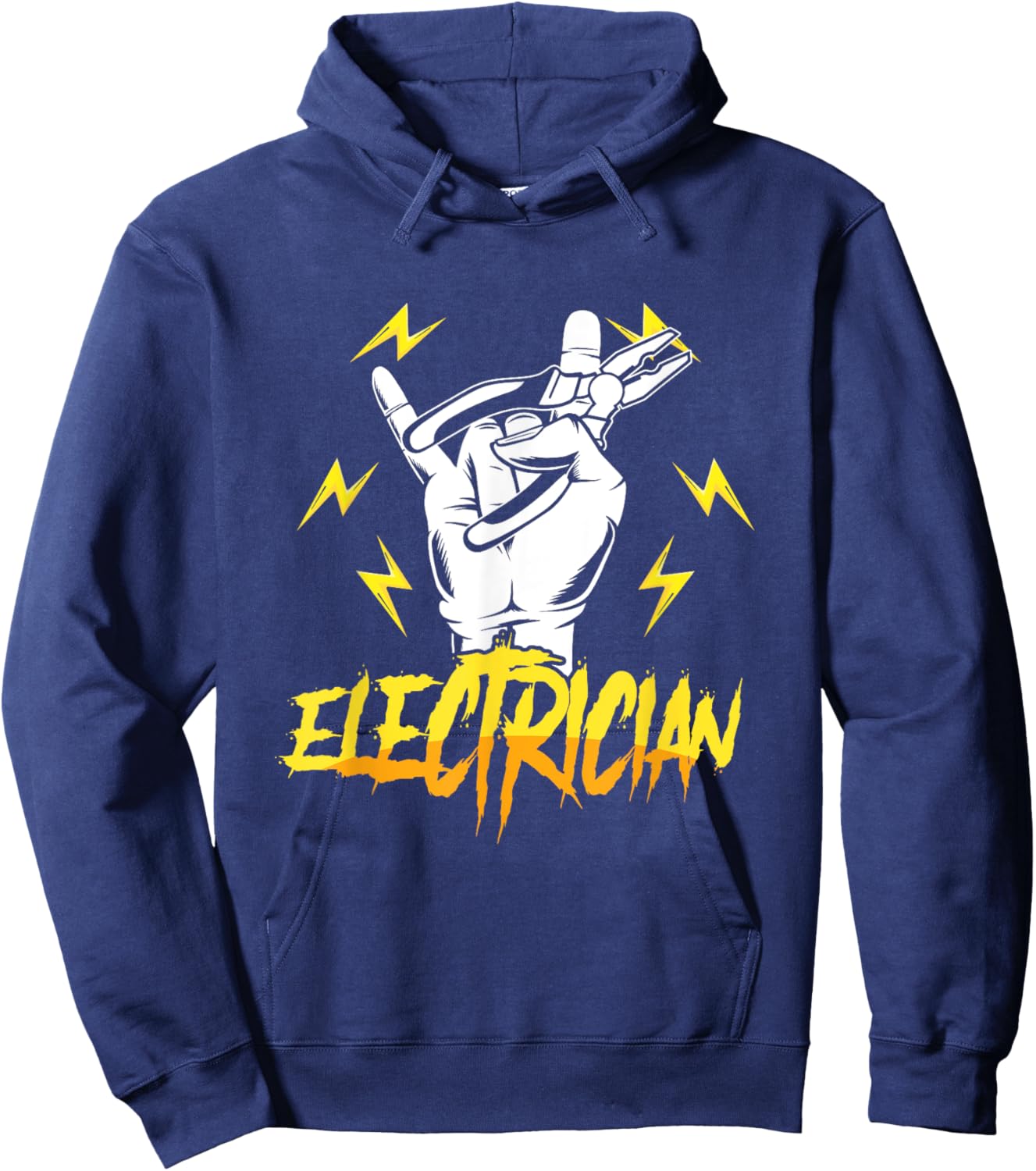 Electrician Electricity Voltage Lineman Craftsman Lineworker Hoodie - Hoodie | Navy