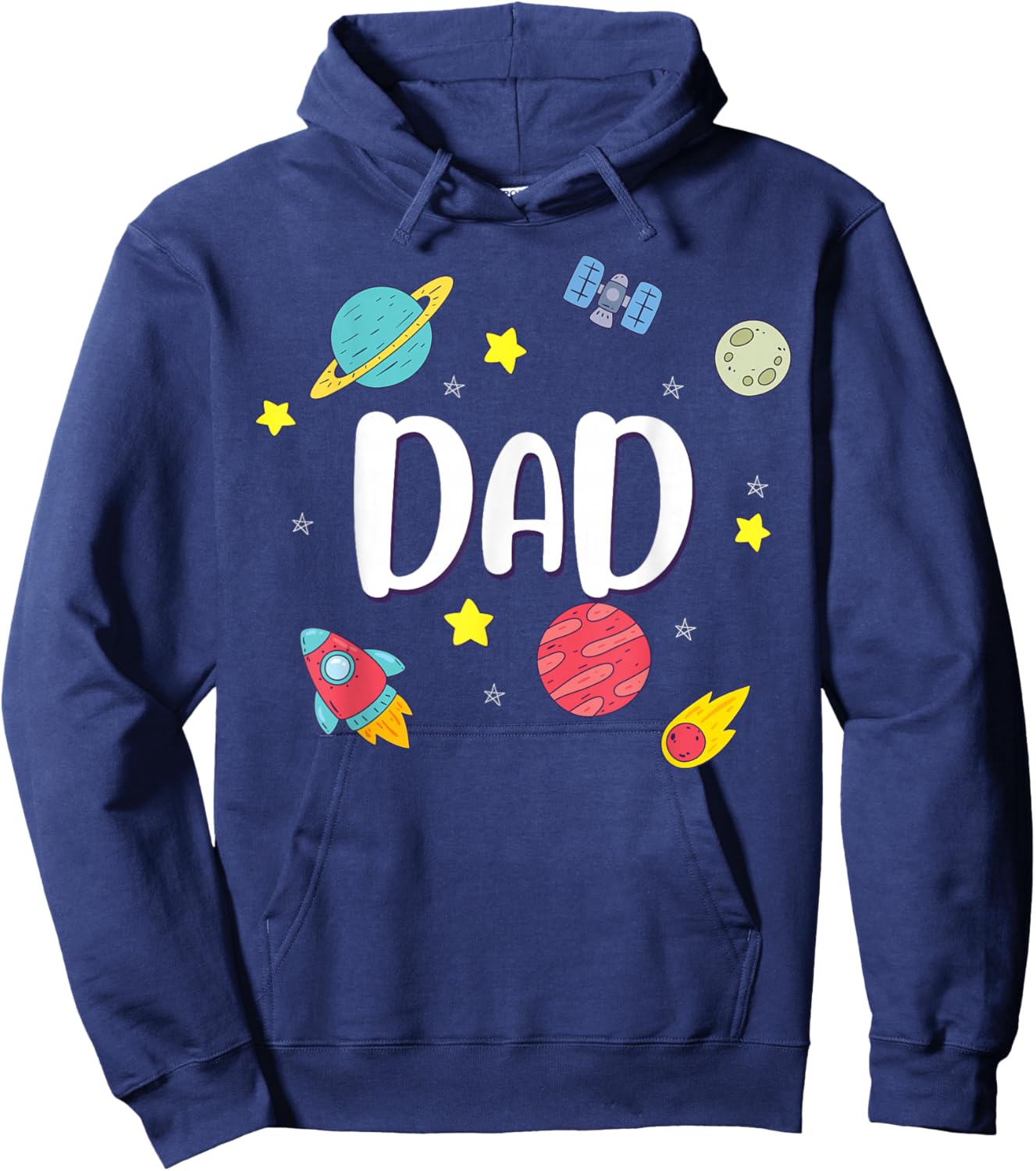 Dad Outer Space Galaxy Birthday for Family Hoodie - Hoodie | Navy