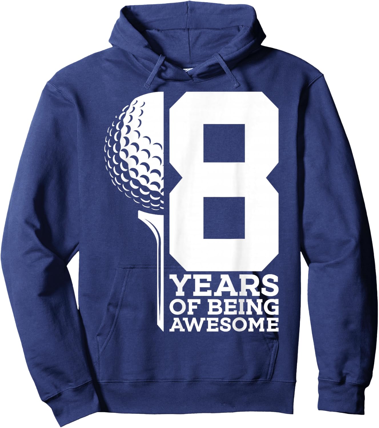 8 Years of Being Awesome Golf 8th Birthday Hoodie - Hoodie | Navy