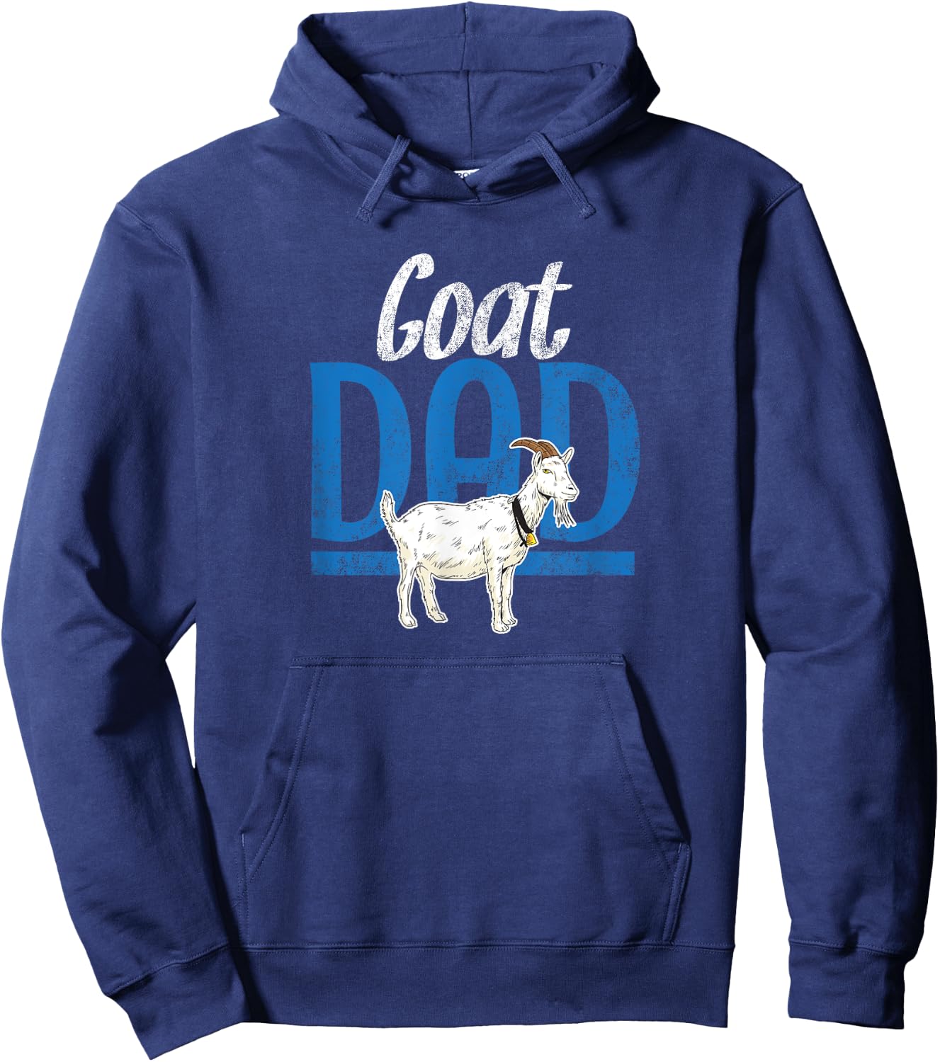 Goat Dad Fathers Day Farmer Gift Funny Goats Lover Farming Hoodie - Hoodie | Navy