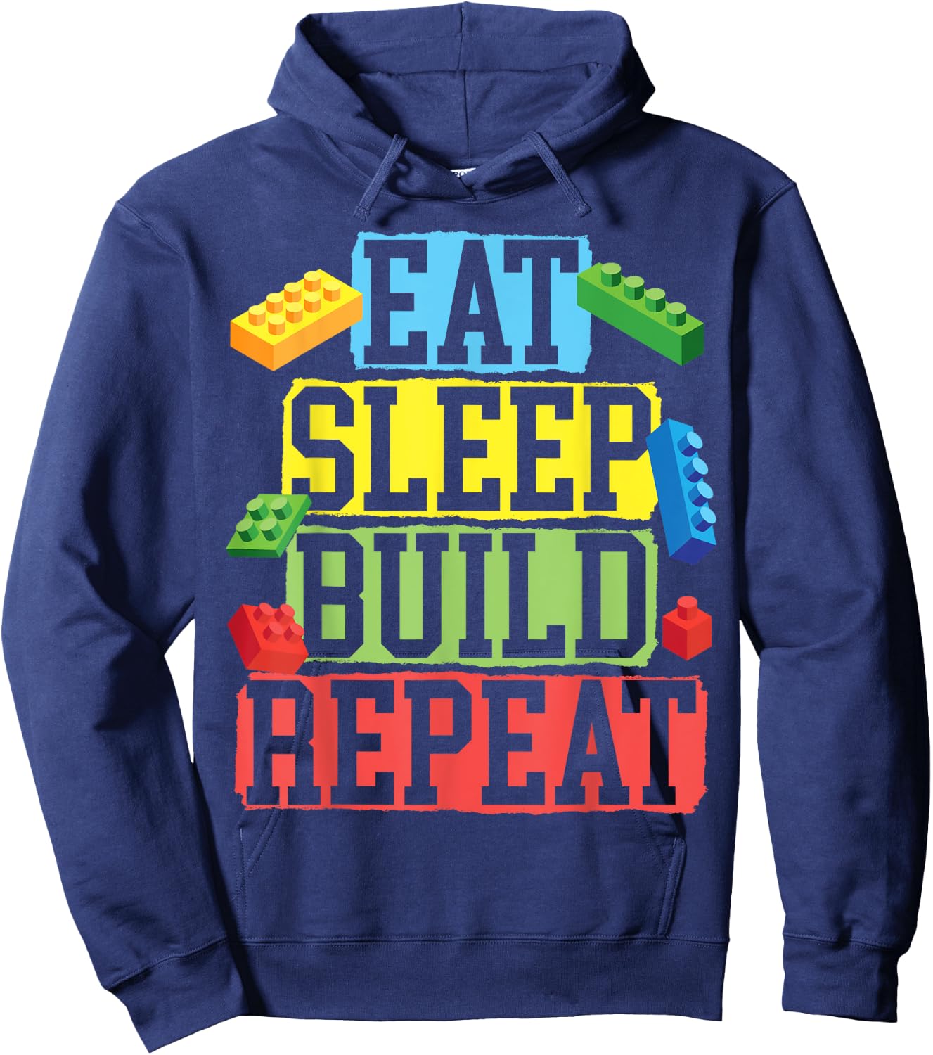 Master Builder Bricks Blocks Play Toys Hoodie - Hoodie | Navy