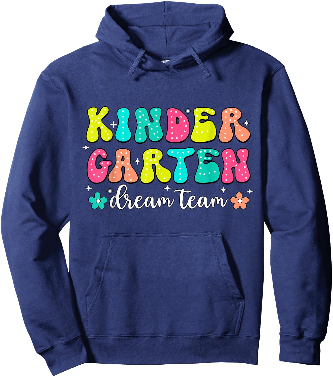 Groovy Kindergarten Dream Team Back To School Teacher Kids Hoodie - Hoodie | Navy