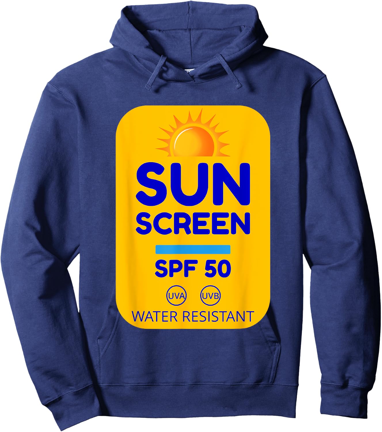 Sunscreen costume suntan lotion tube costume sunscreen Hoodie - Hoodie | Navy