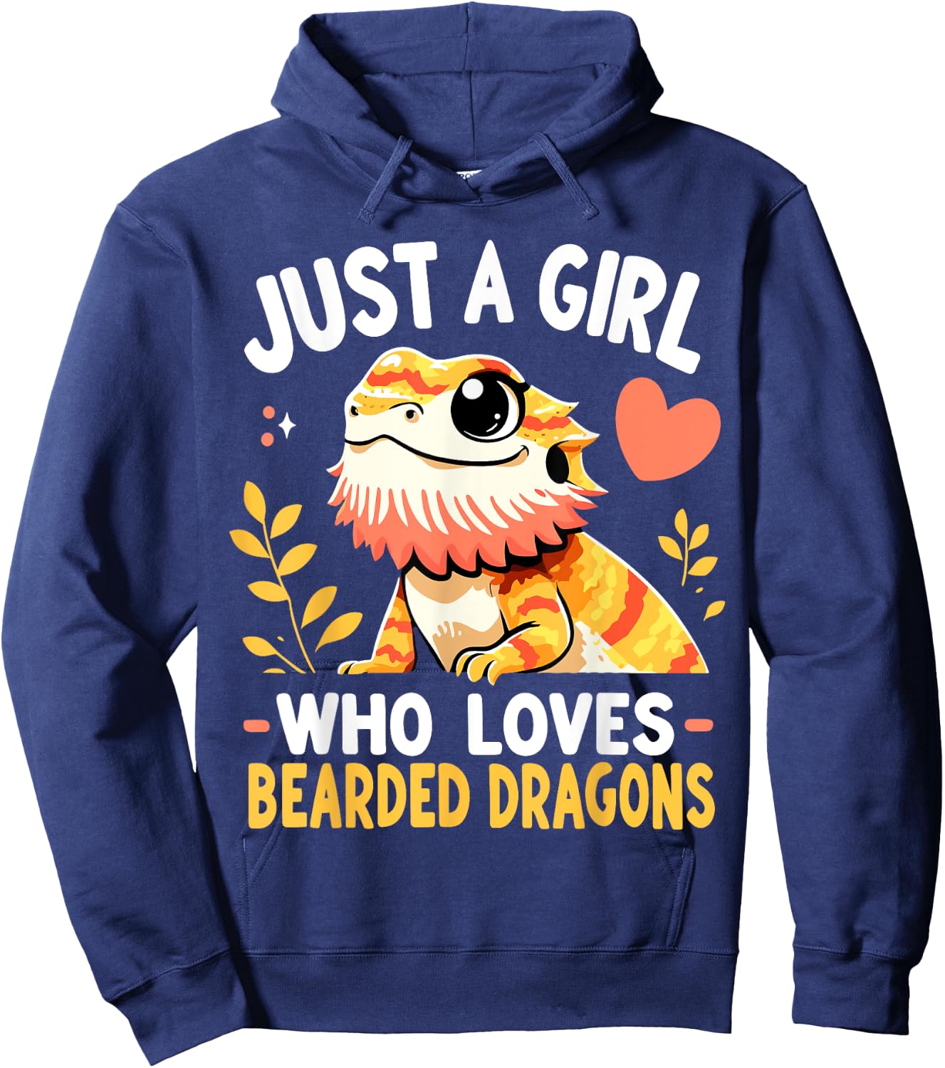 Girl Who Loves Bearded Dragons Hoodie - Hoodie | Navy