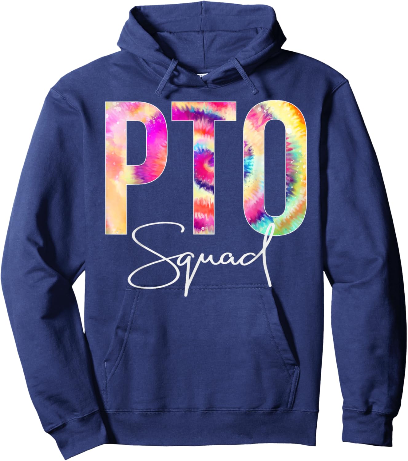 PTO Squad Tie Dye Back To School women appreciation Hoodie - Hoodie | Navy