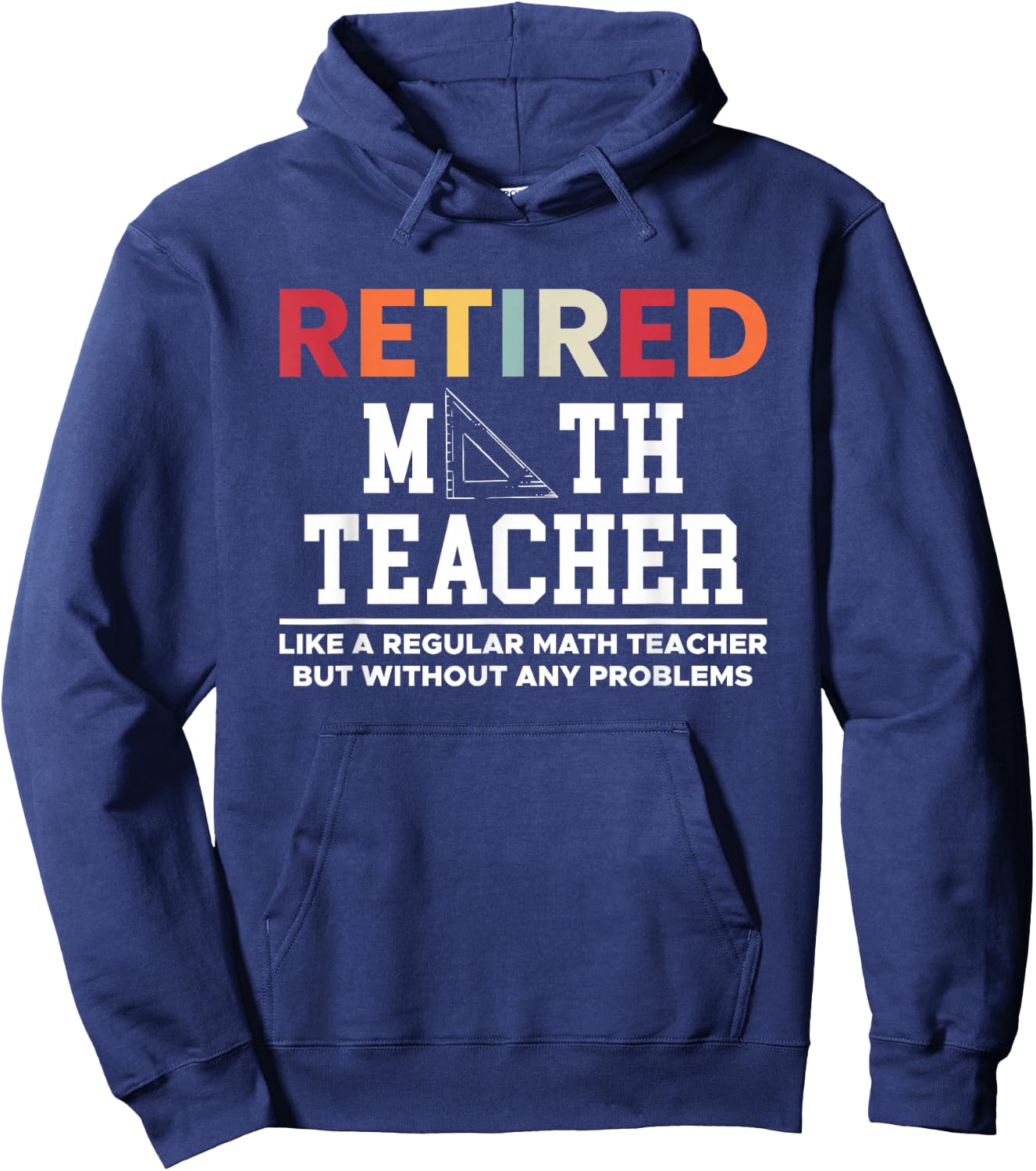 Retired Math Teacher Definition Mathematik Lehrer Mathe Hoodie - Hoodie | Navy