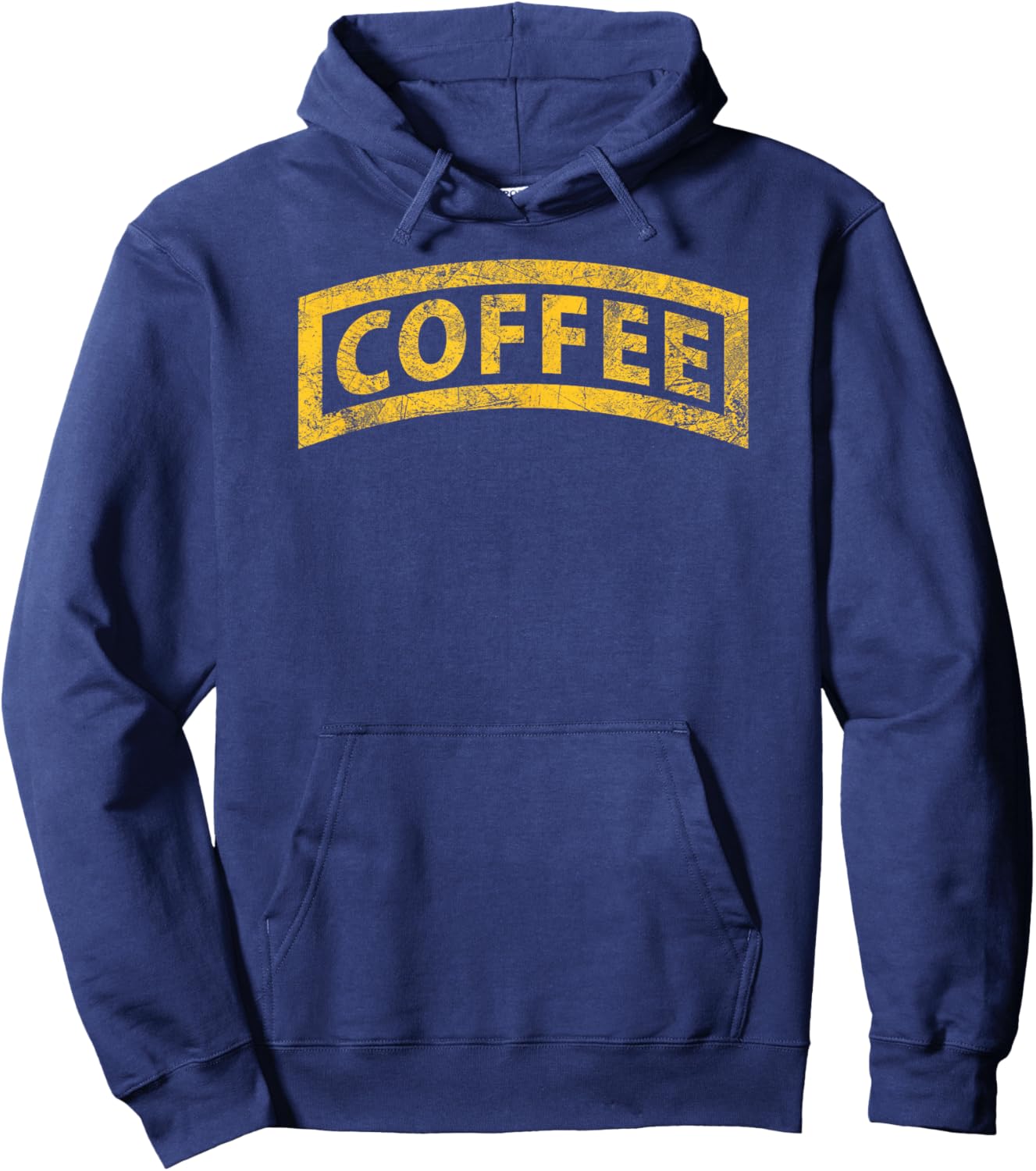 American Marauder: Distressed Coffee Ranger Tab Hoodie - Hoodie | Navy