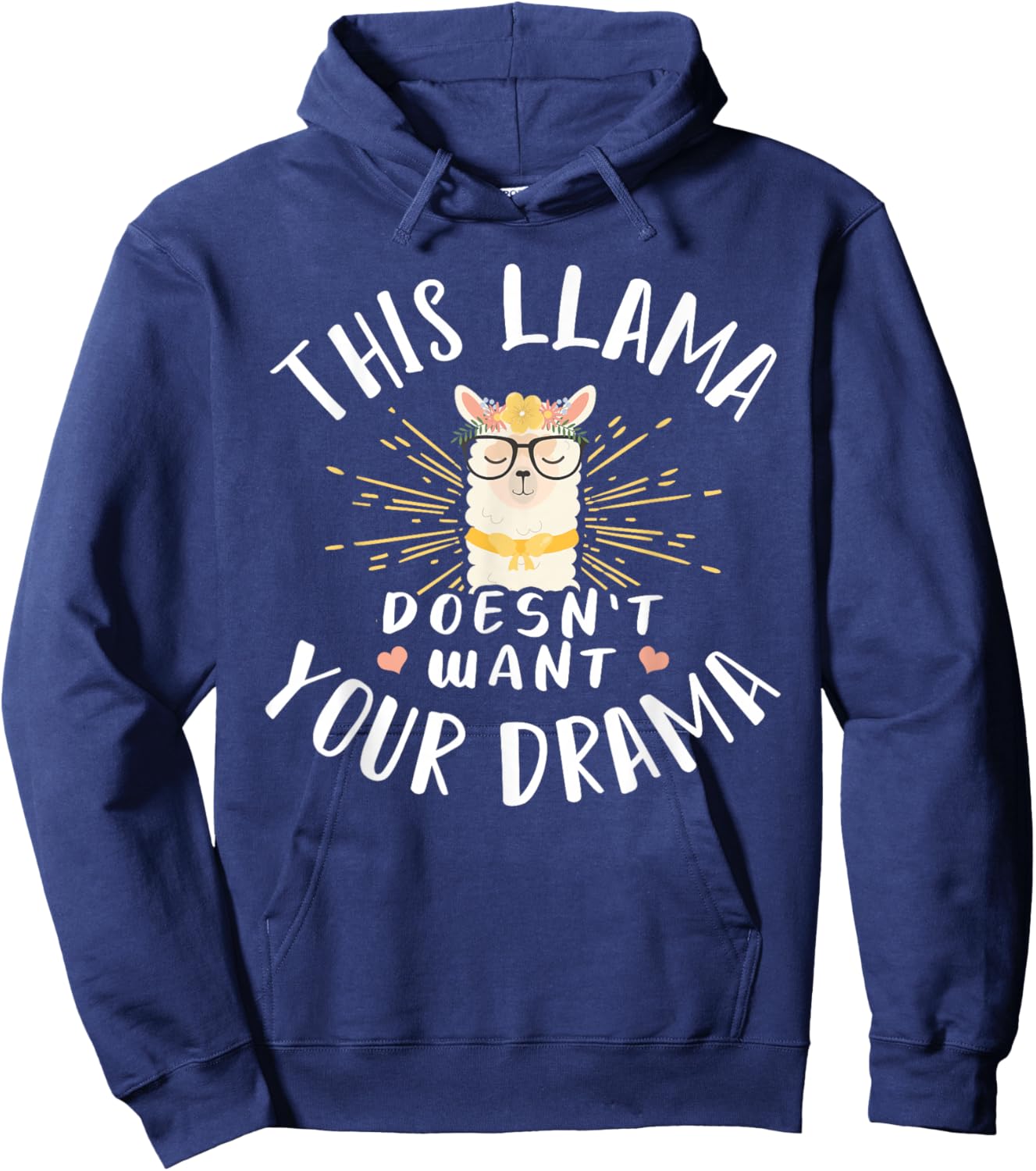 Dieses Lama Wanna dein Drama nicht Hoodie - Hoodie | Navy