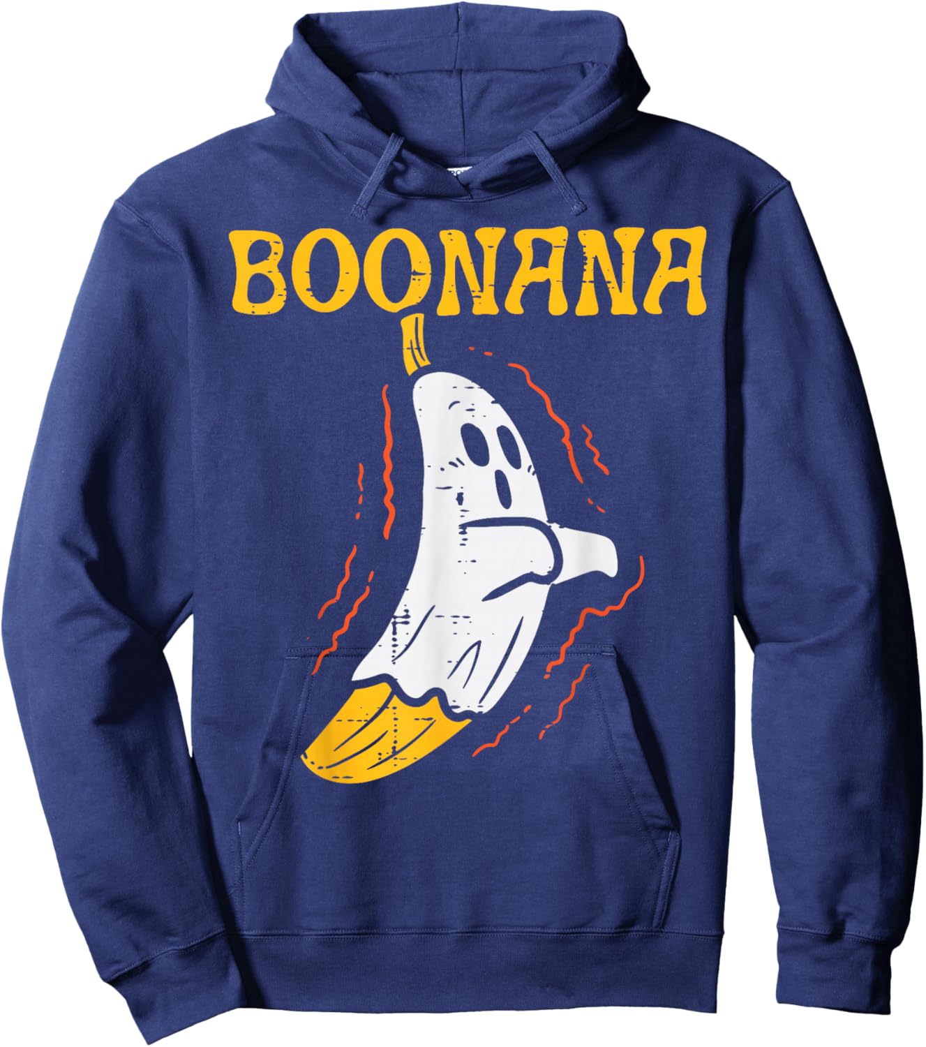 Boonana Cute Ghost Banana Halloween Costume Men Women Kids Hoodie - Hoodie | Navy