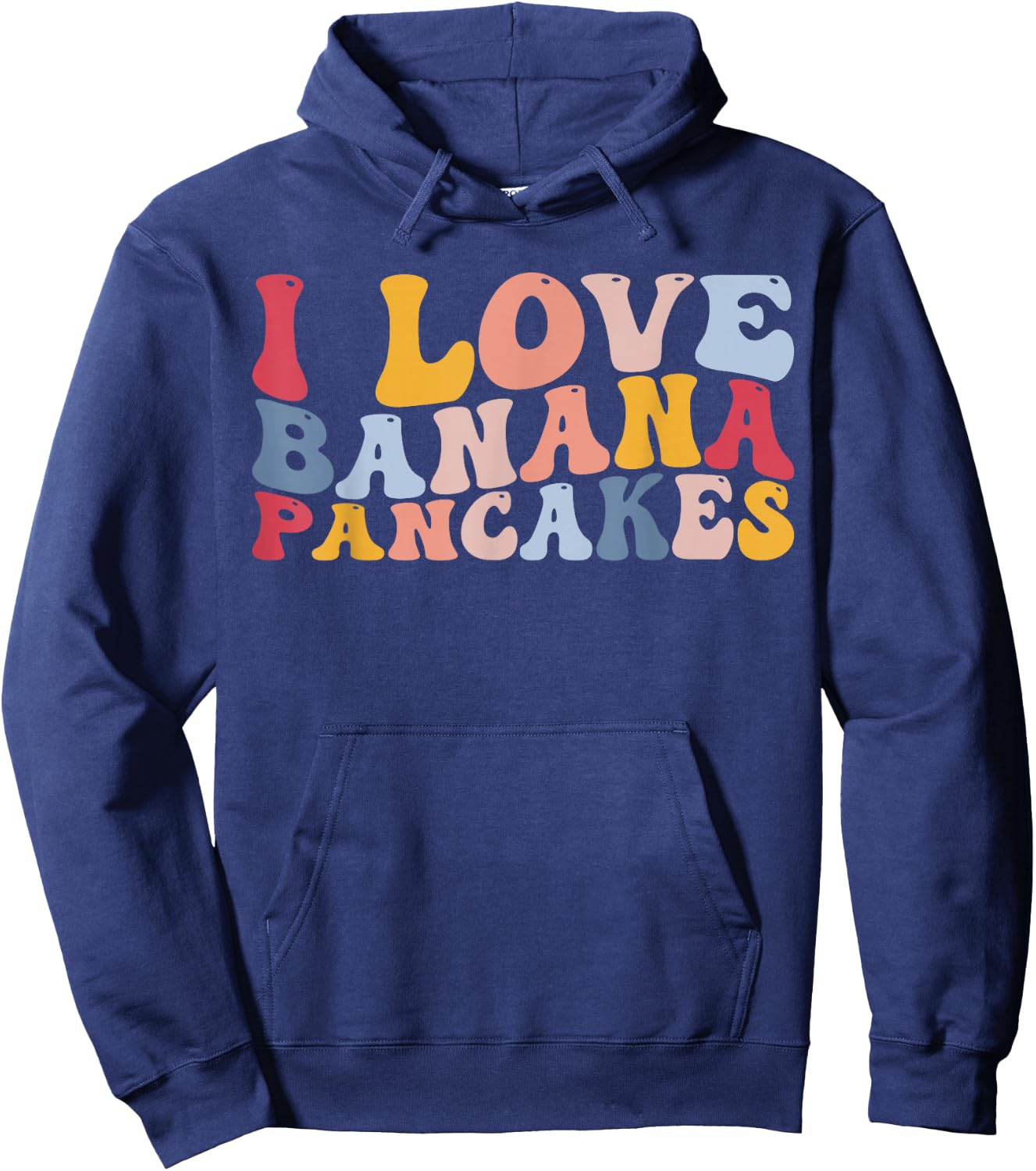 I Love Banana Pancakes Pancake Hoodie - Hoodie | Navy