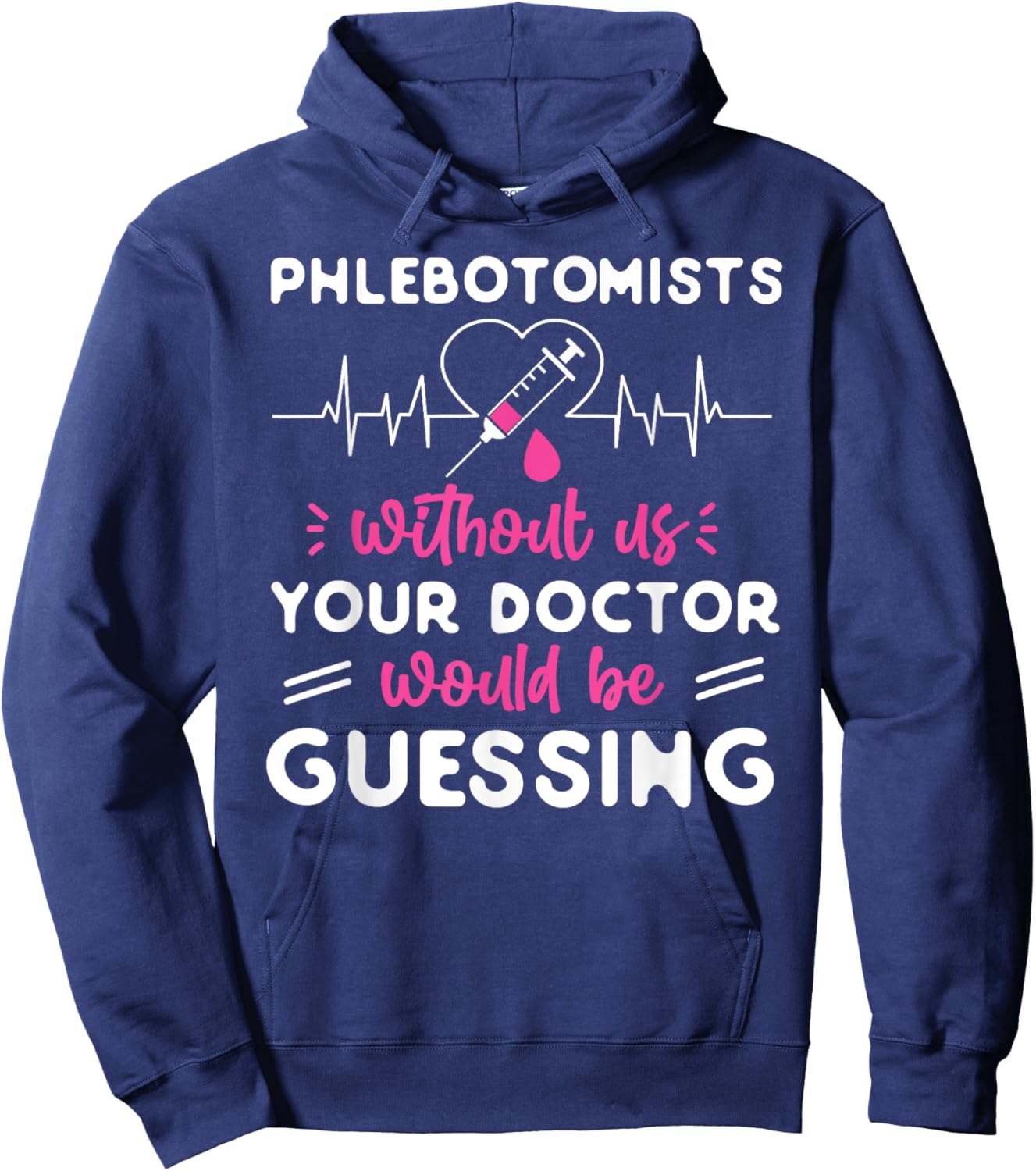 Funny Phlebotomy Lab HS0 Black Men's Classic Short Sleeve Hoodie - Hoodie | Navy