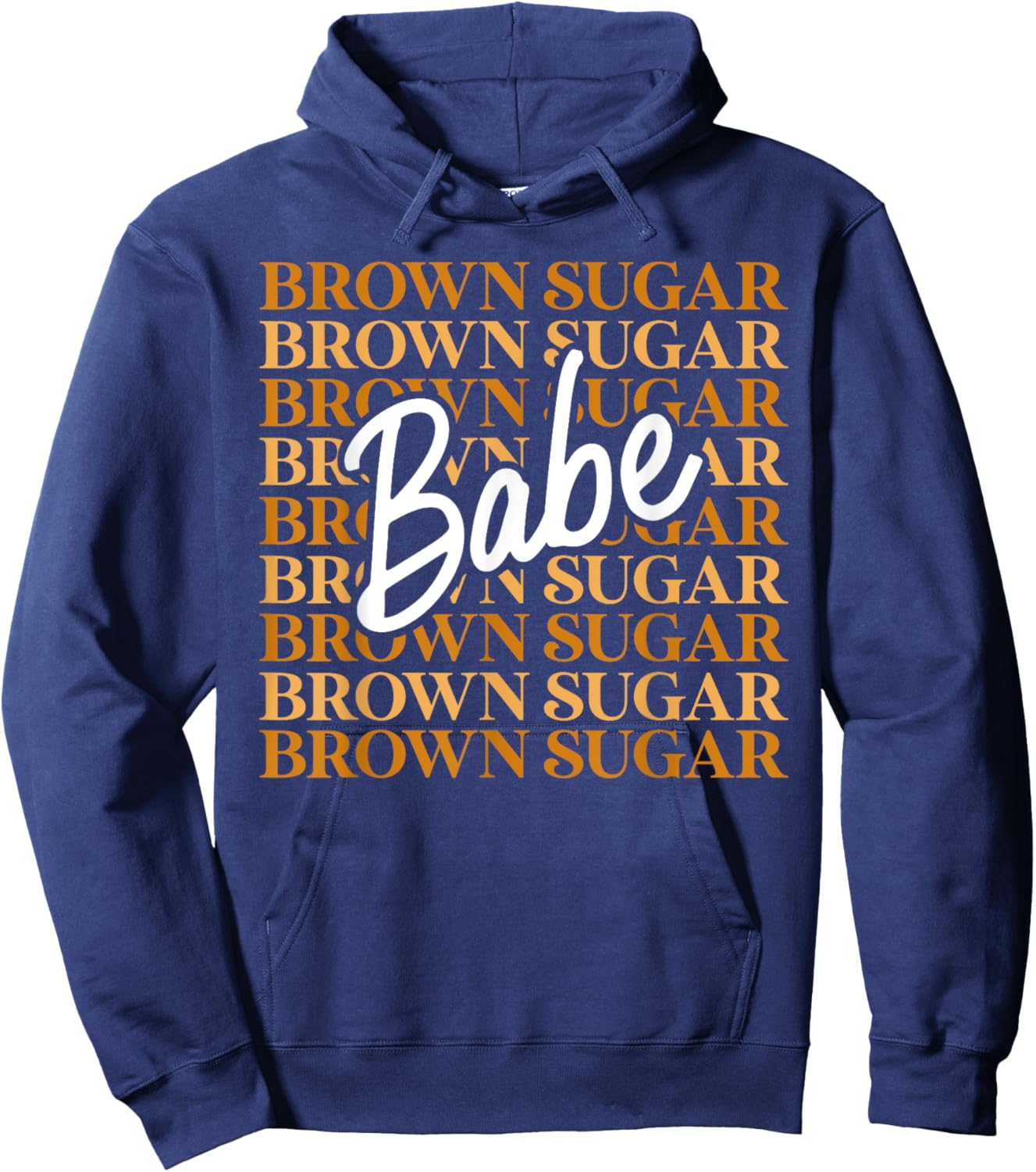 Brown Sugar Babe Black African Melanin Pride Retro Vintage Hoodie - Hoodie | Navy