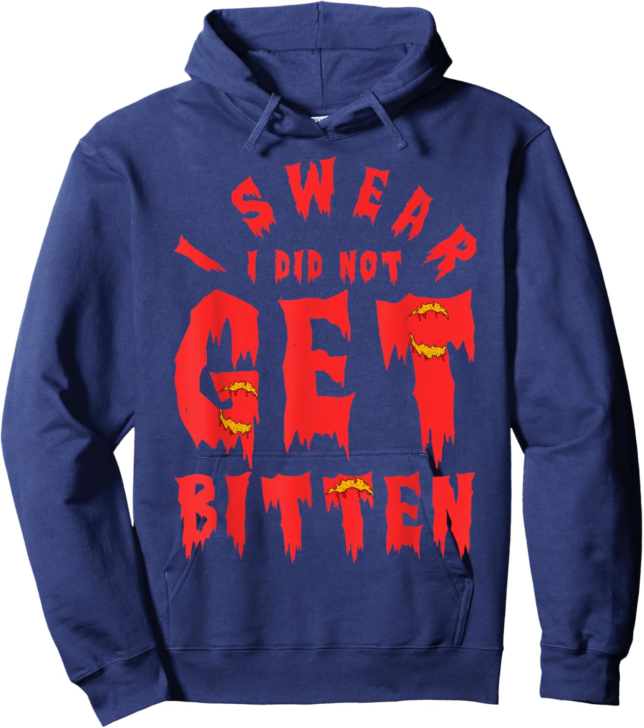 I Swear, I Was Not Bitten Hilarious Zombie Hoodie - Hoodie | Navy