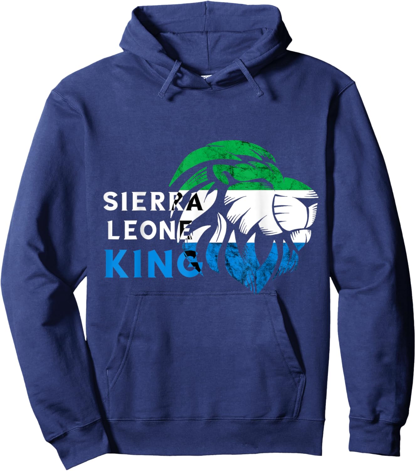 Sierra Leone Lion Flag Sierra Leonean King Pride Roots Hoodie - Hoodie | Navy