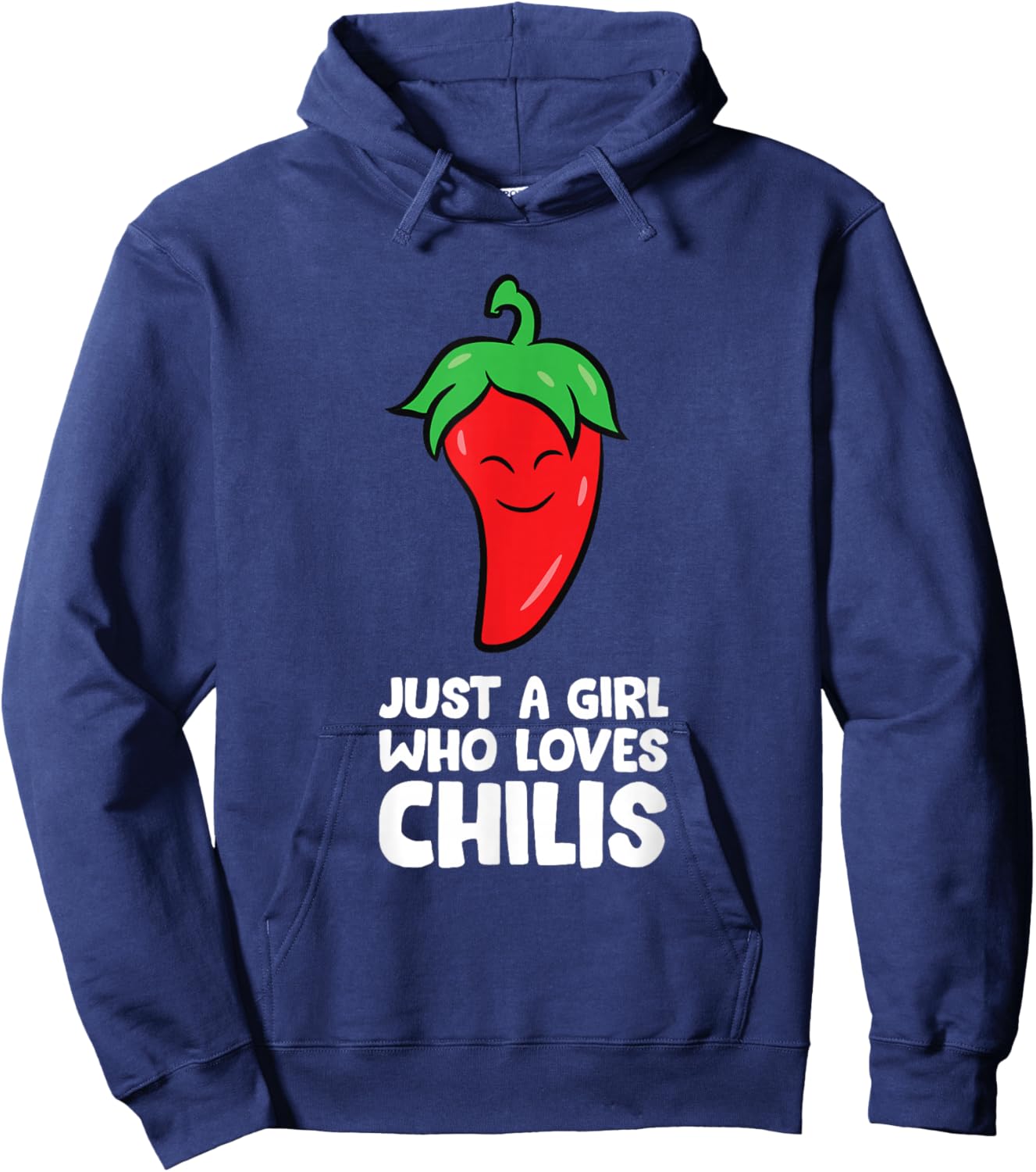 Just a Girl Who Loves Chilis Hoodie - Hoodie | Navy