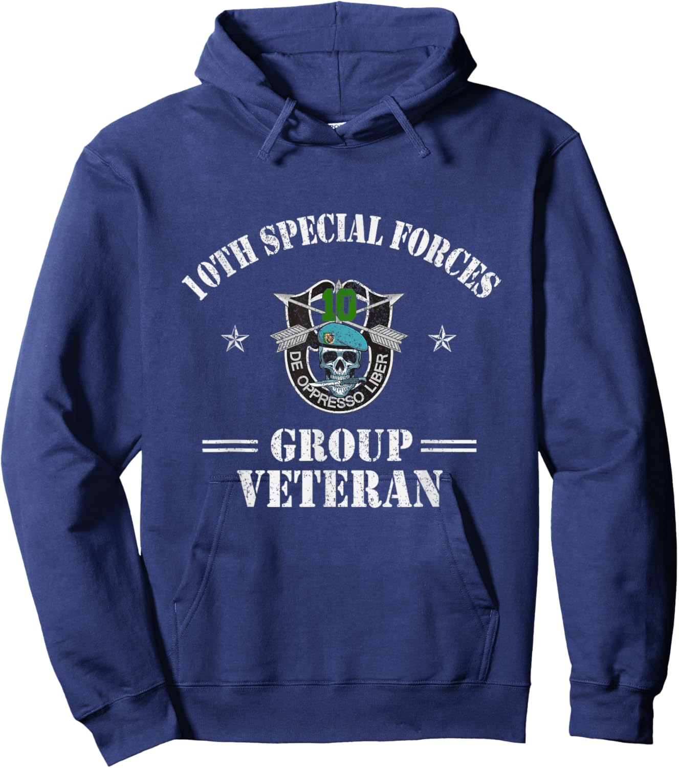 10th Special Forces Group Veteran 10th SFG Patriotic Hoodie - Hoodie | Navy