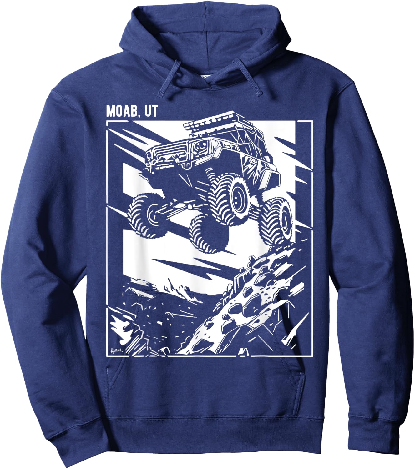 Moab Utah Offroad 4x4 Quad Side-by-Side SxS ATV Design Hoodie - Hoodie | Navy