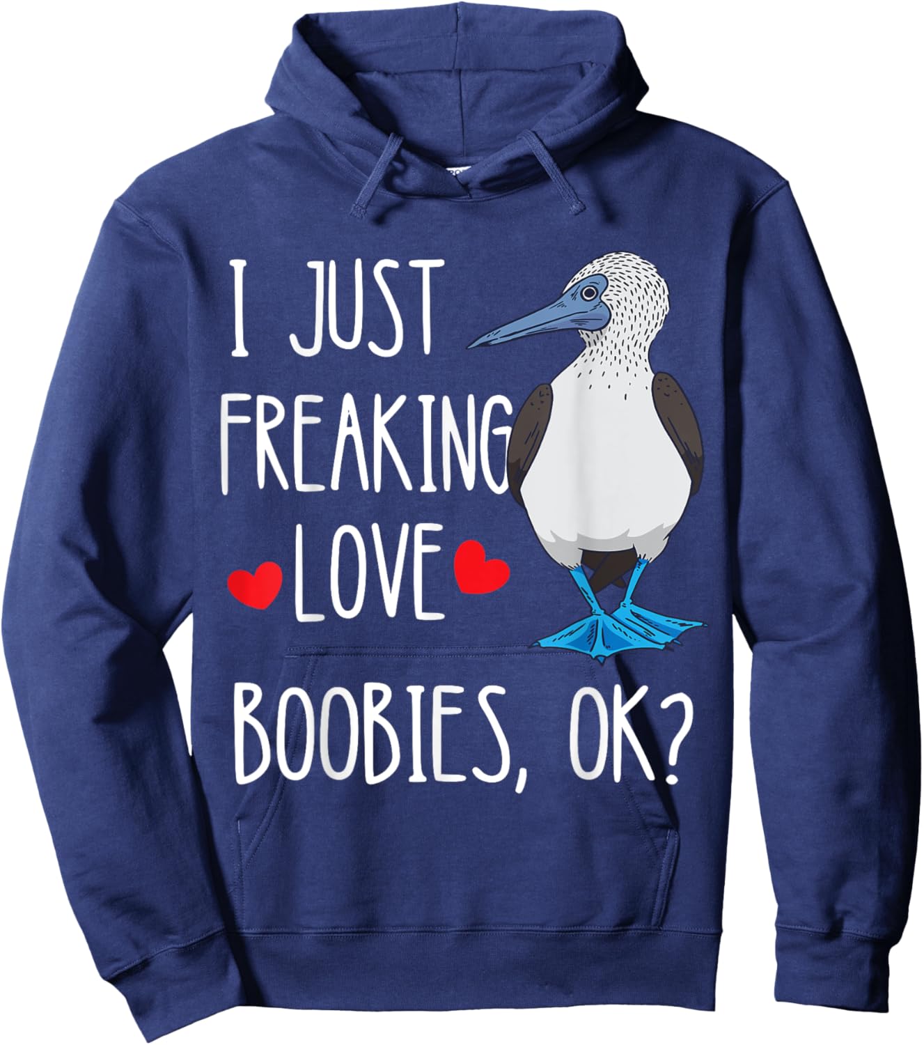 Blue Footed Boobies Bird Lover Tropical Sea Bird Hoodie - Hoodie | Navy