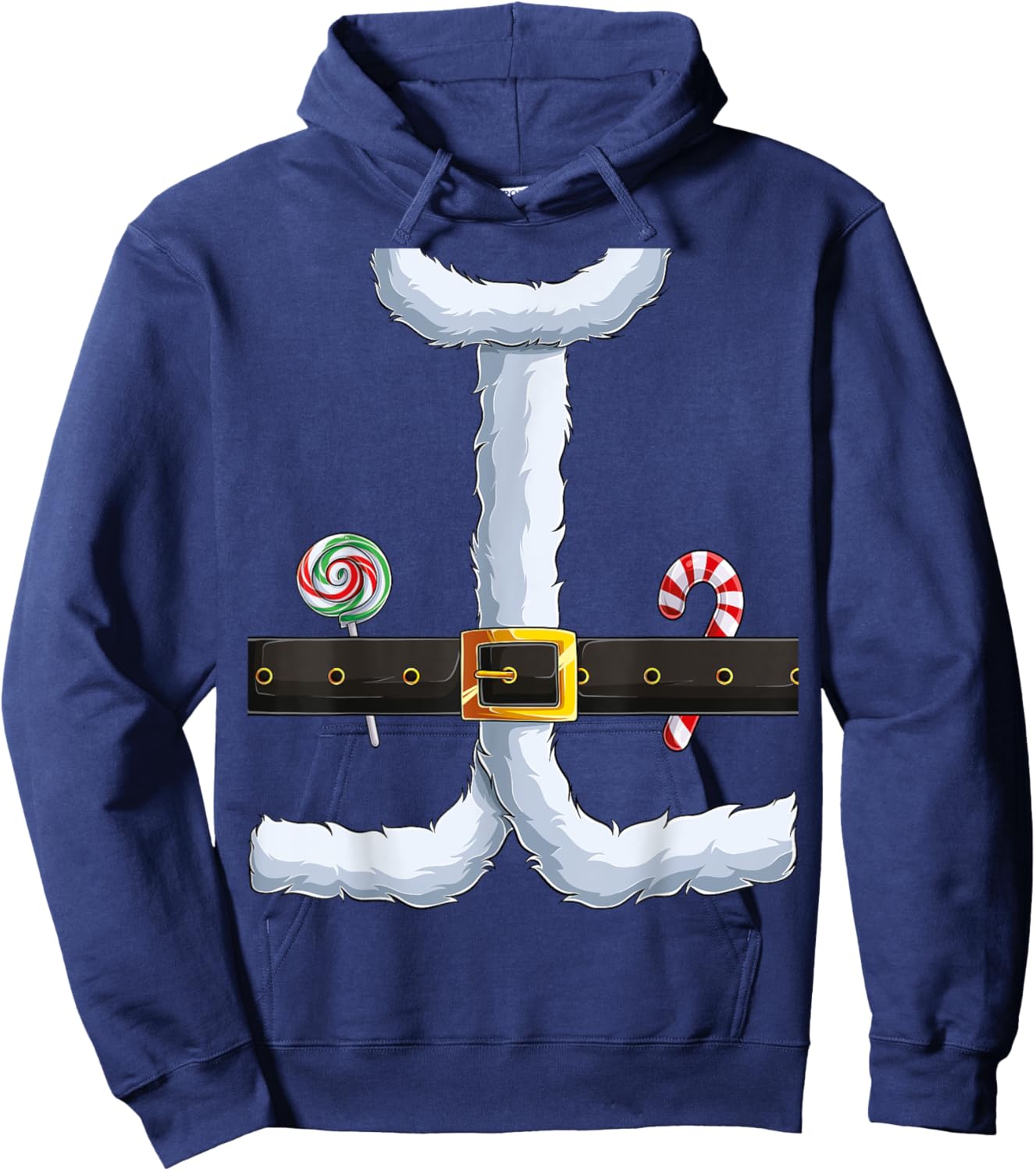 Christmas Santa Claus Costume Fun Santa Suit Xmas men women Hoodie - Hoodie | Navy