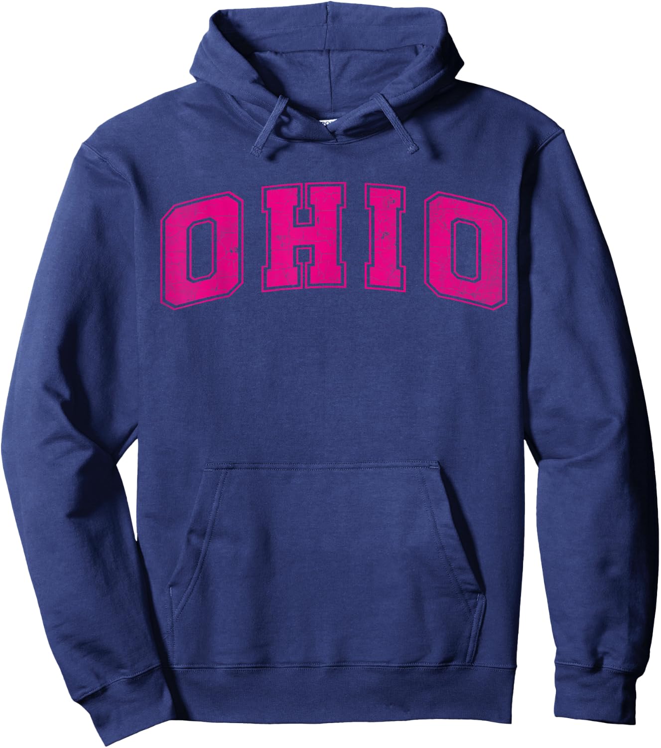 Ohio Pink Vintage Style Retro Text Hoodie - Hoodie | Navy