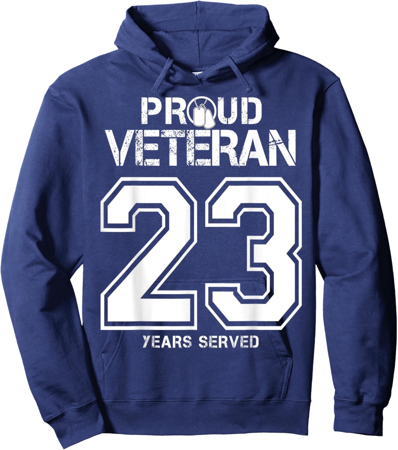 23 Years Served Army or Army National Guard Military Veteran Hoodie - Hoodie | Navy