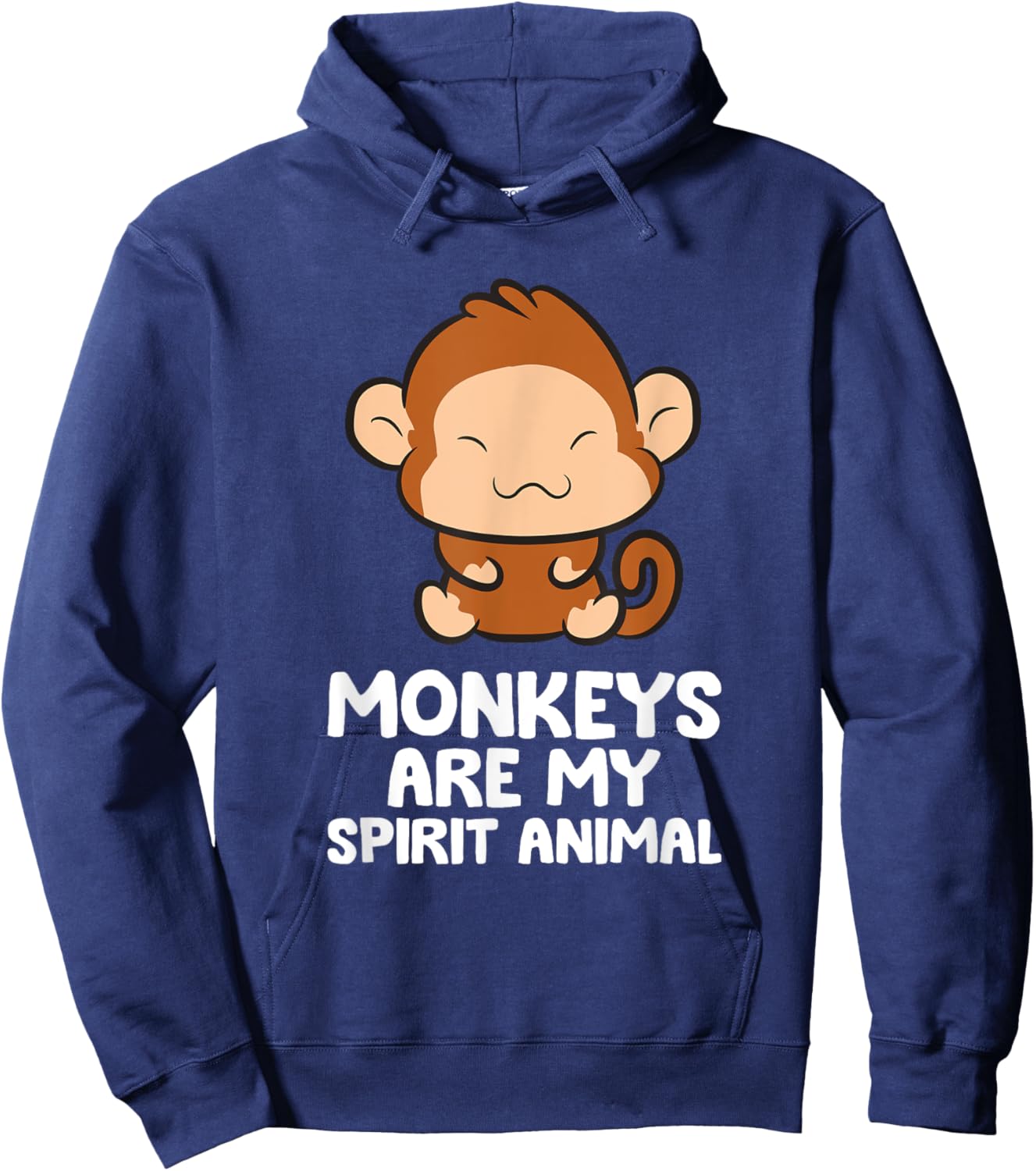 Monkeys Are My Spirit Animal Funny Monkey Lover Hoodie - Hoodie | Navy