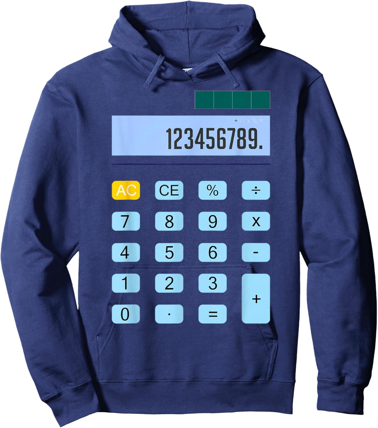 Calculator Halloween Costume Pretend I'm a Calculator Hoodie - Hoodie | Navy