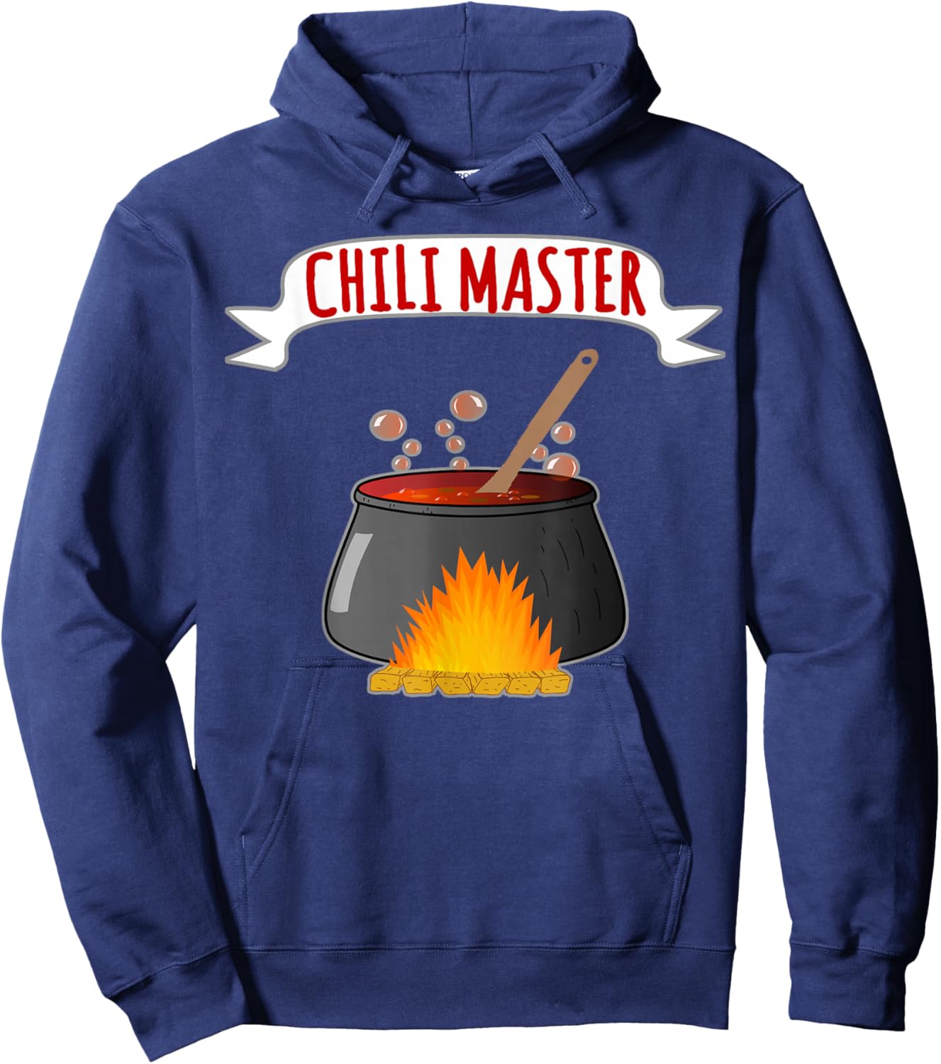 Chili Master Funny Flaming Chili Pot Cook-off Recognition Hoodie - Hoodie | Navy
