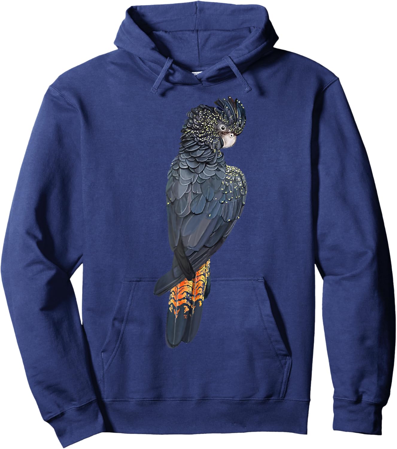 Red-tailed Black Cockatoo Bird Hoodie - Hoodie | Navy