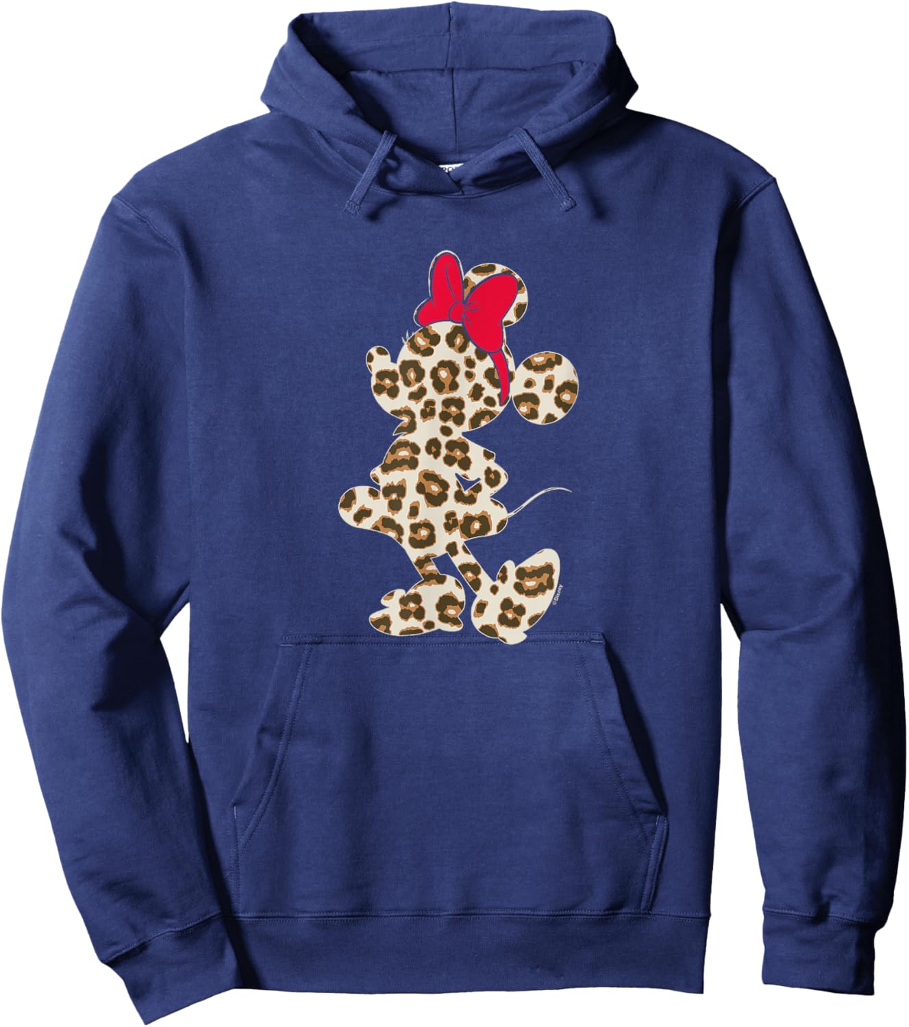 Minnie Mouse - Leopard Silhouette Fill Hoodie - Hoodie | Navy