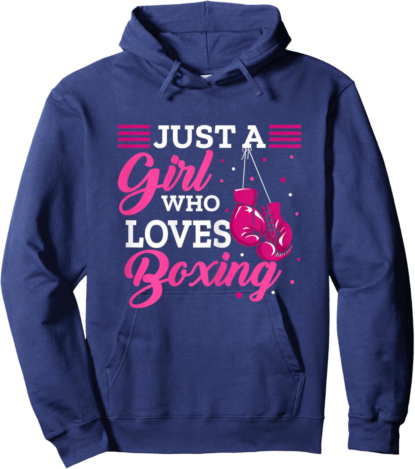 Boxing Girl Outfit Kickoxing Workout Women Gloves Gear Hoodie - Hoodie | Navy