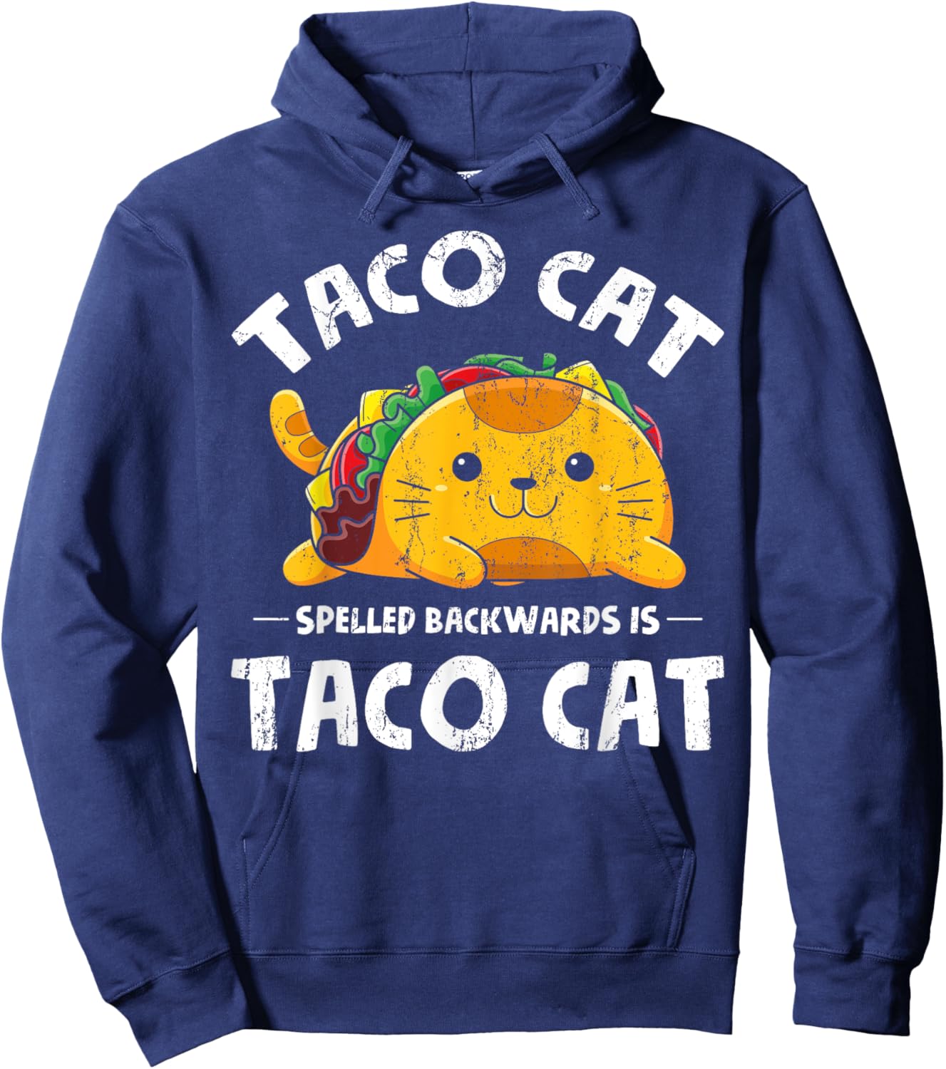 Mexican Tacos Funny Cat Animal Foodie Mexico Cuisine Taco Hoodie - Hoodie | Navy