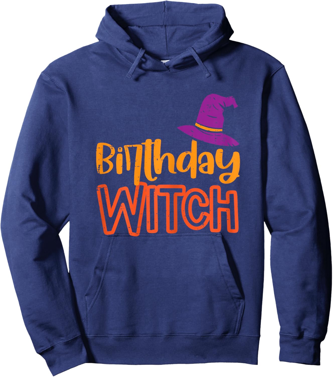 Birthday Witch Funny Happy Halloween Bday Party Girls Women Hoodie - Hoodie | Navy