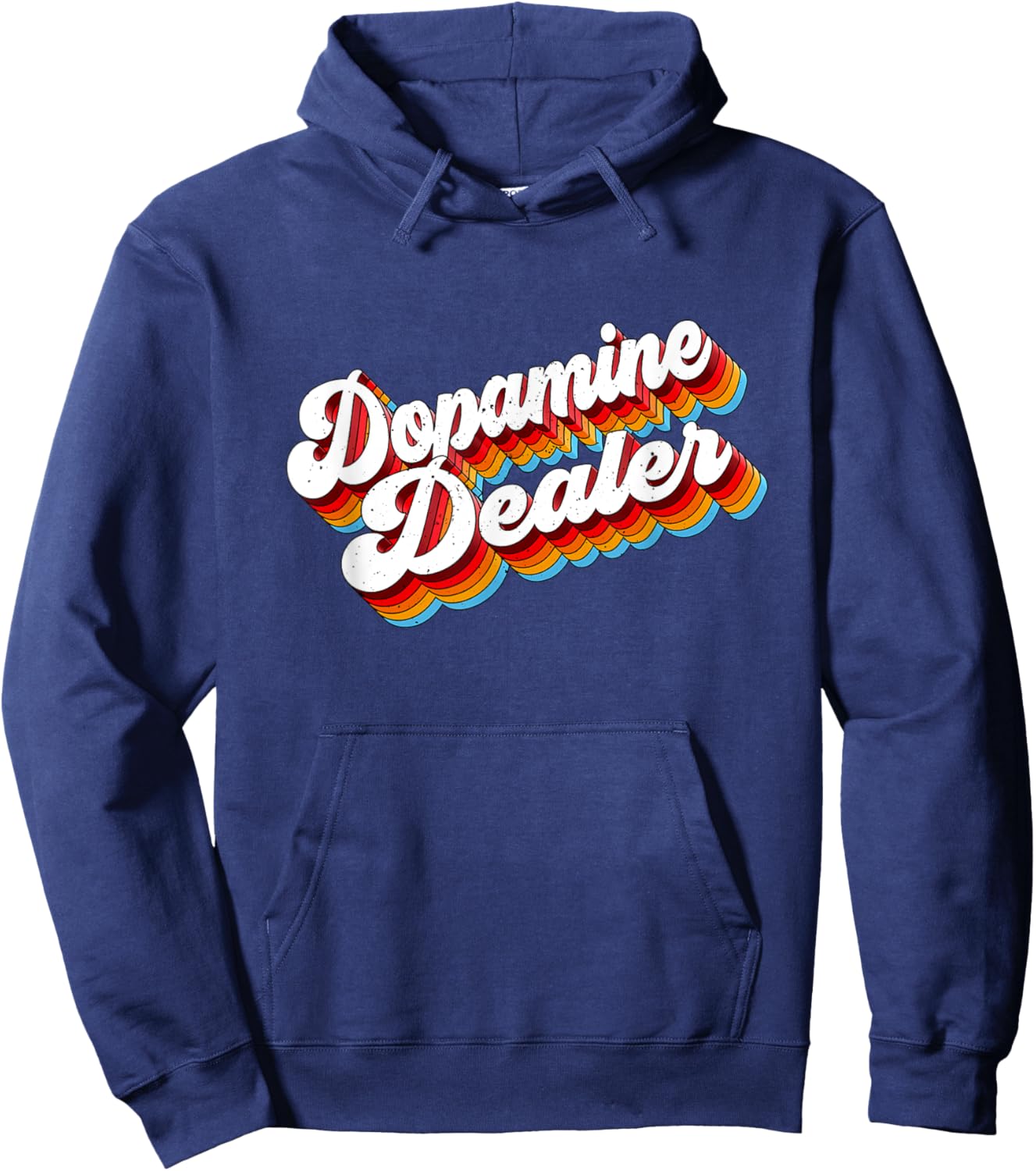 Dopamine Dealer Job Appreciation Retro Hoodie - Hoodie | Navy