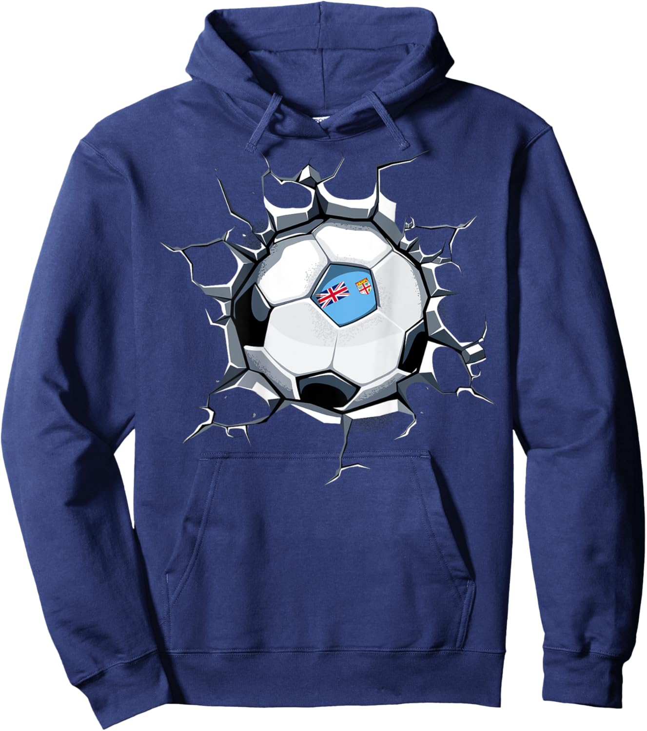 Fiji Soccer Fans Jersey Pride Proud Fijian Football Lovers Hoodie - Hoodie | Navy