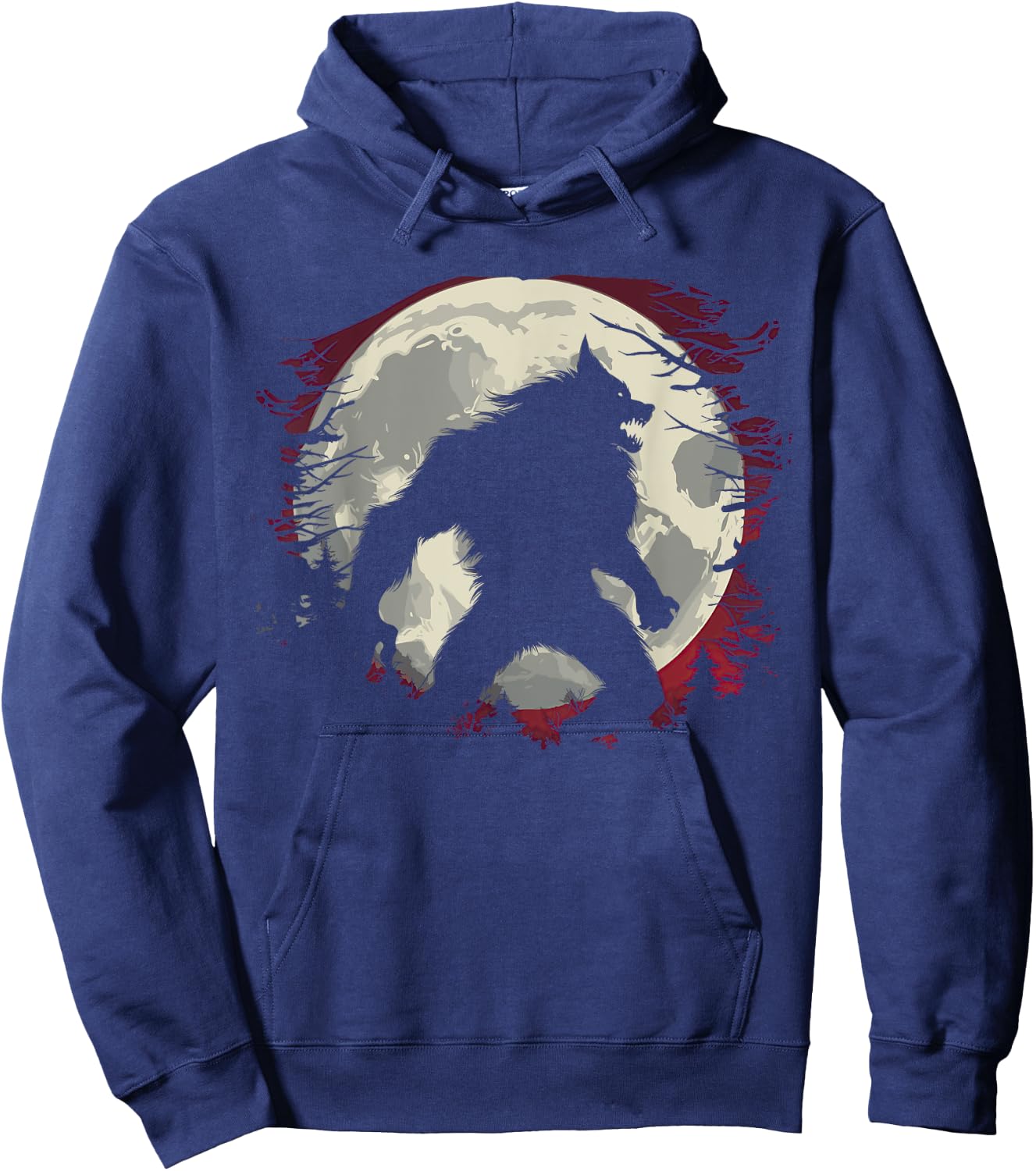 Werewolf Full Moon Creepy Monster Folklore Hoodie - Hoodie | Navy