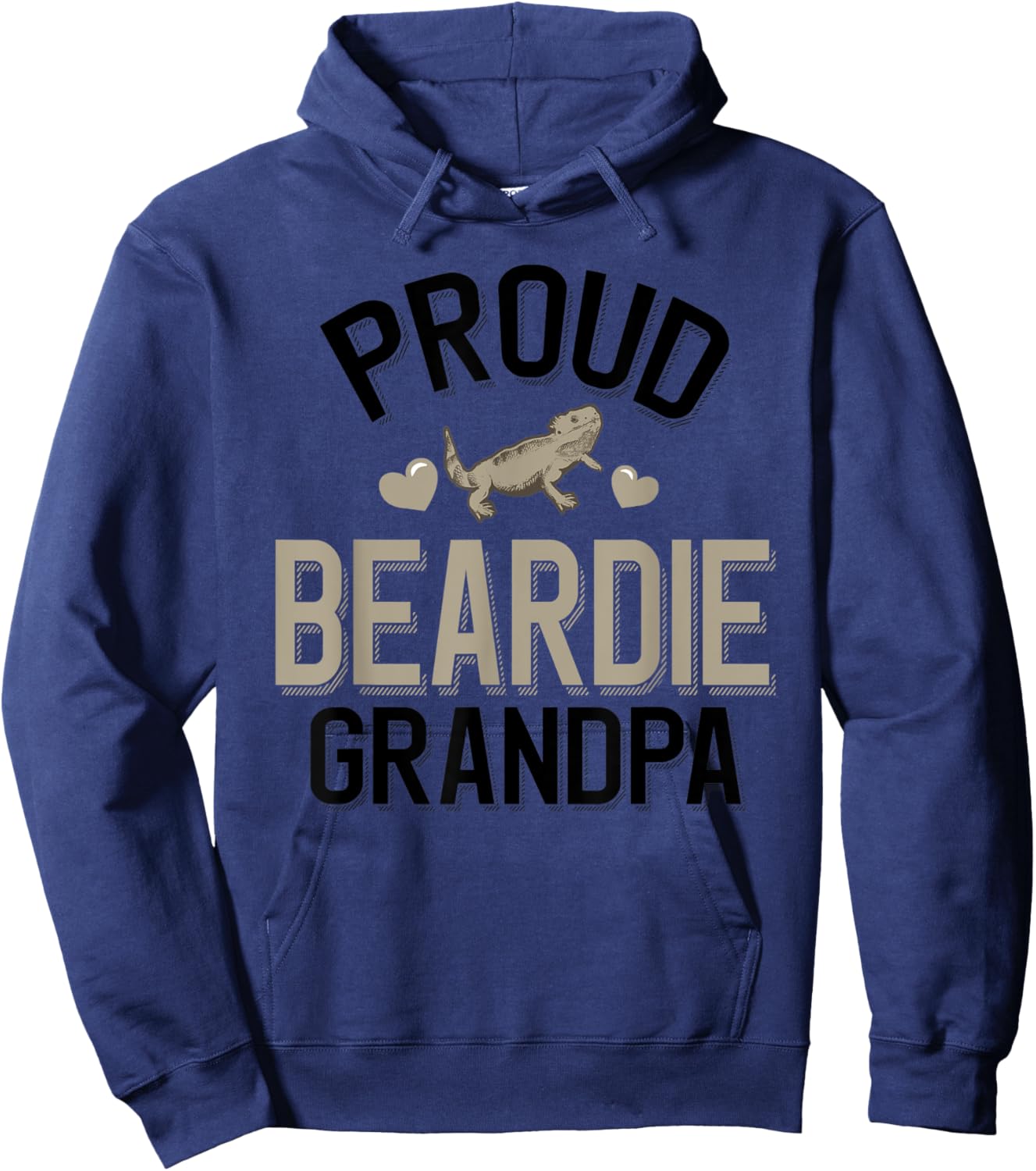 Cute Beardie Grandpa Hoodie - Hoodie | Navy