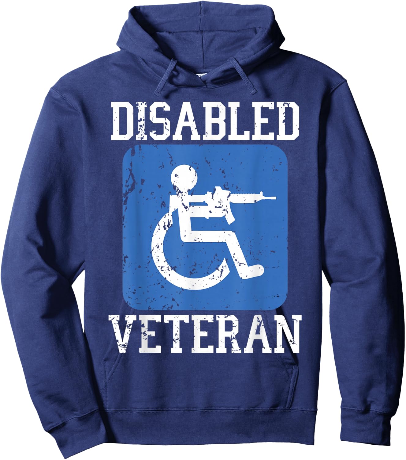 Disabled Veteran Armed Forces Military Soldier Army USA Hoodie - Hoodie | Navy