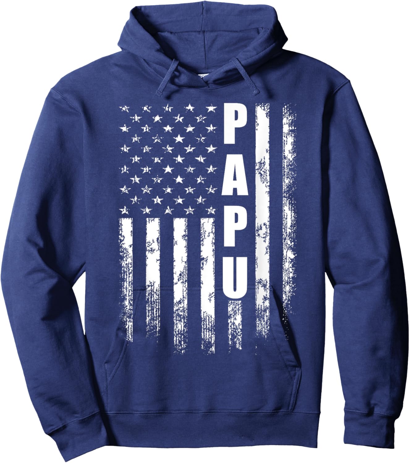 Papu American USA Flag - Papu Cooler Father's Day Men Hoodie - Hoodie | Navy
