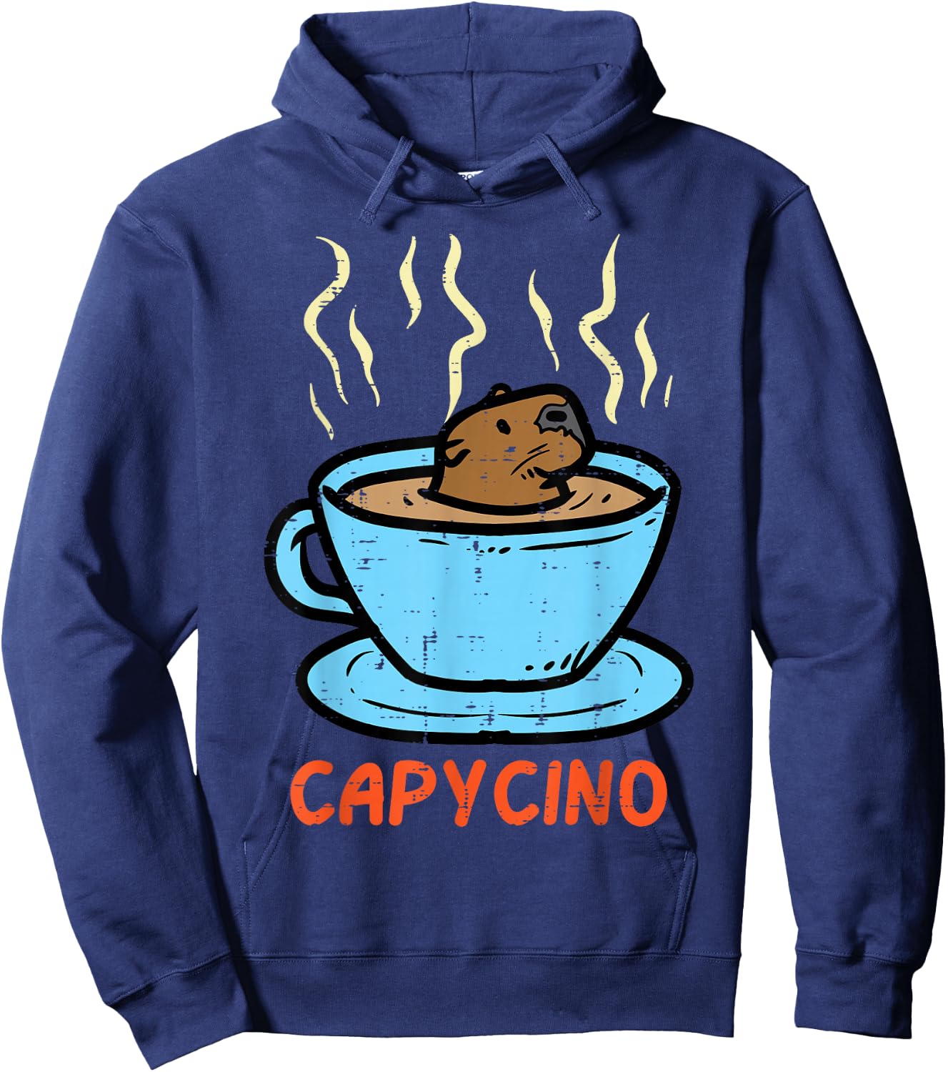 Capybara Cappuccino Capycino Cute Capy Coffee Women Kids Men Hoodie - Hoodie | Navy